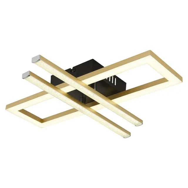 Globo - Deckenleuchte Designlampe Wohnzimmerleuchte Led Beweglich Kristalle Gold Schwarz