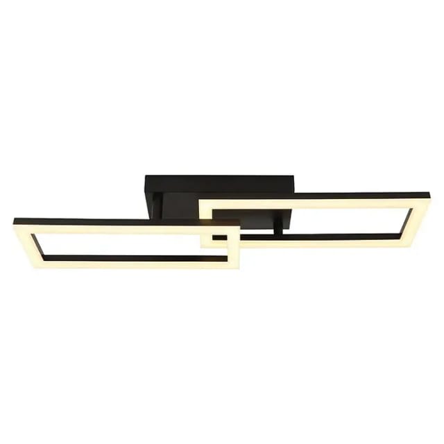 Globo - Deckenleuchte Deckenlampe Designlampe Led Wohnzimmerlampe Schwarz Matt L 61,4 Cm