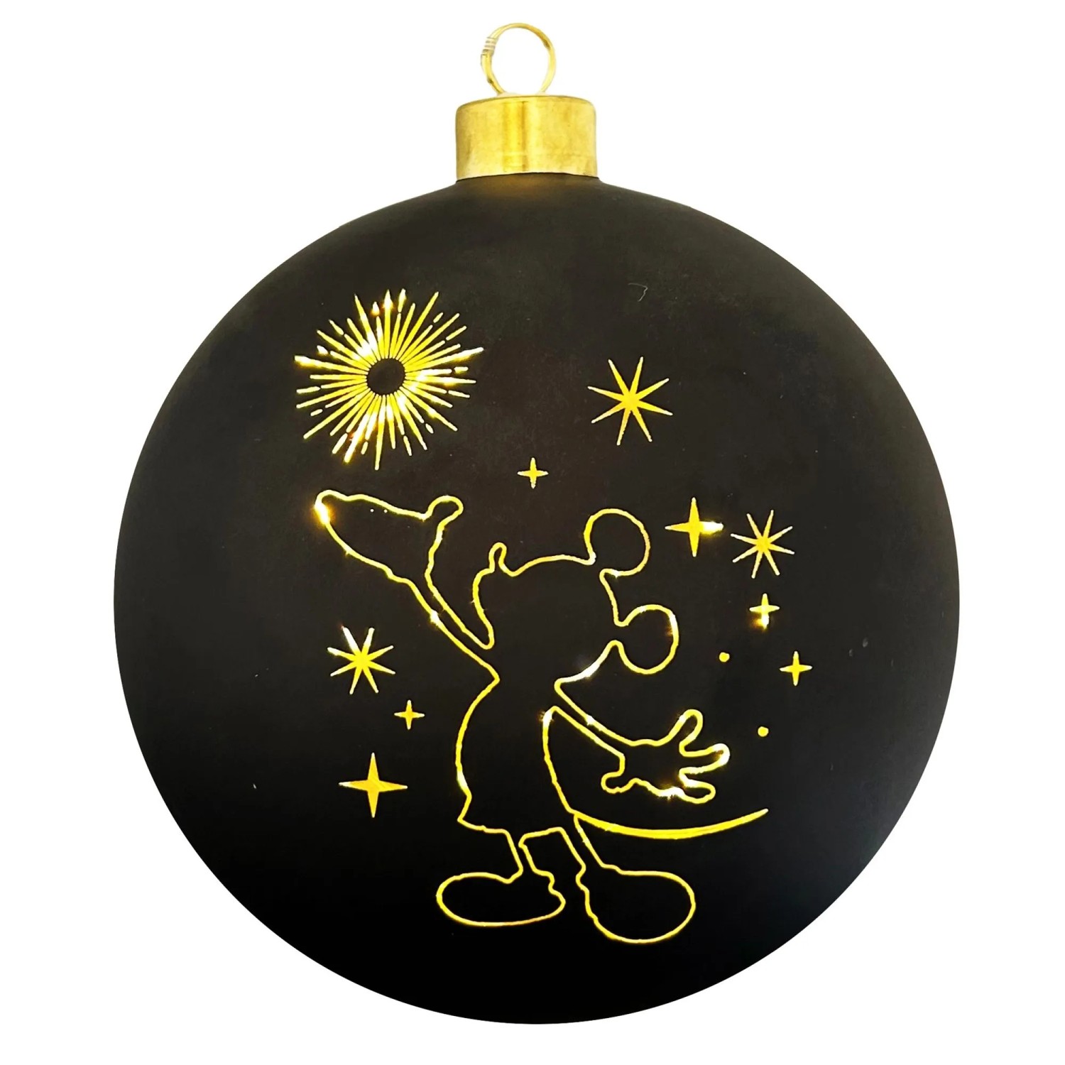 Disney Glas-Kugel mit Beleuchtung Mickey Galaxie Groß Ø 15 cm Schwarz