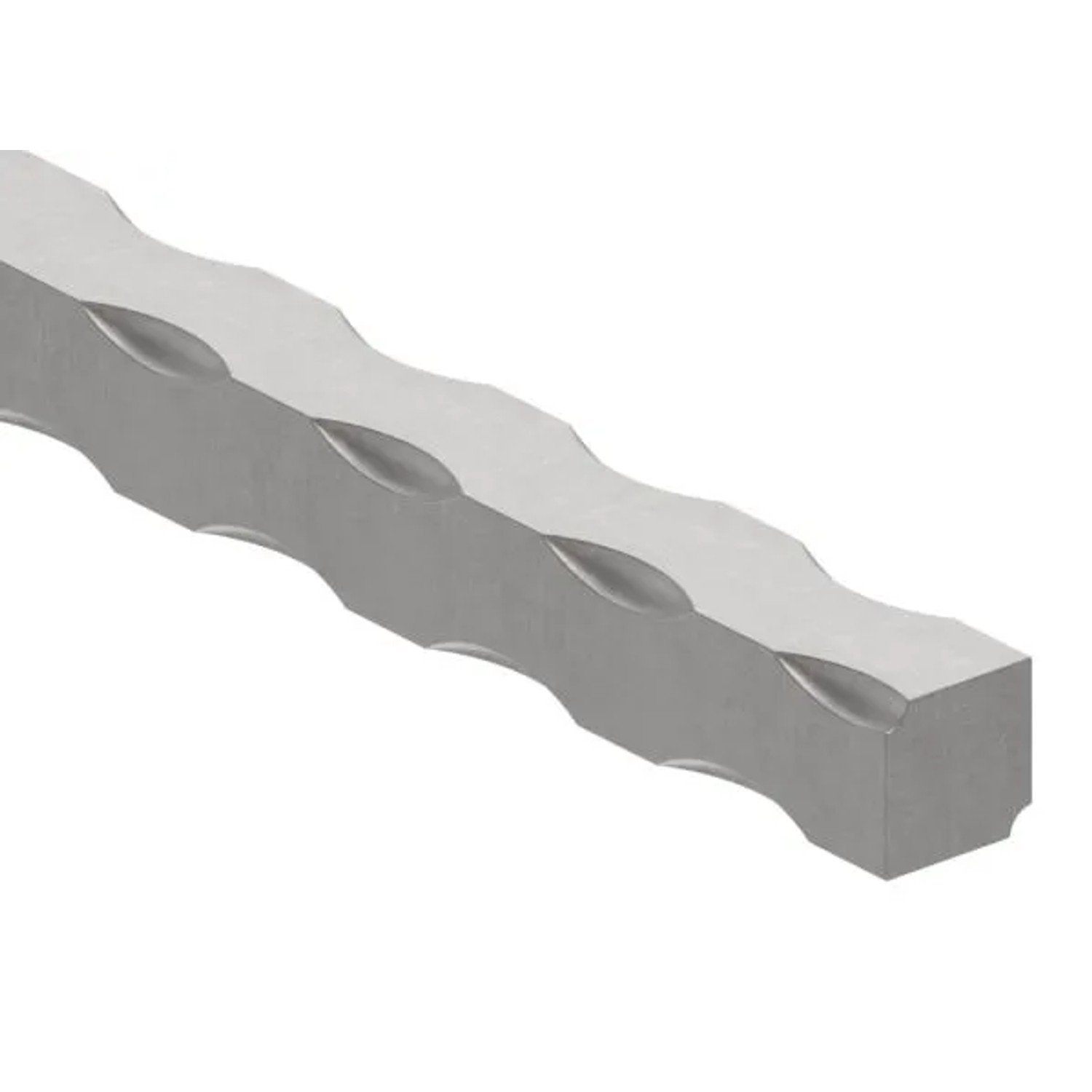 FeNau Vierkant Gehämmert Material 16x16 mm Länge 3000 mm Stahl Roh S235JR