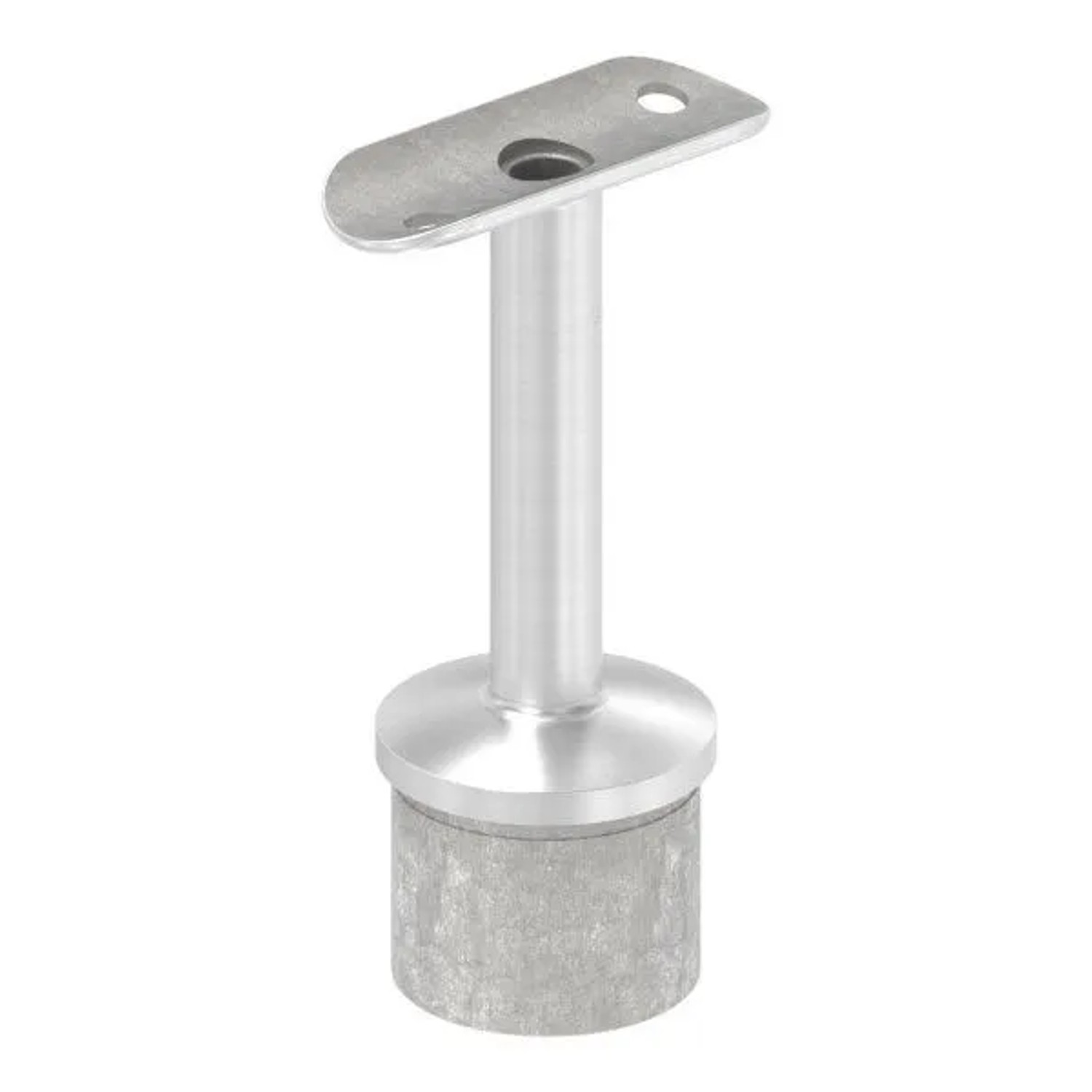 FeNau Rohrabschlussstopfen V2A Für Rohr Ø 42,4x2,0 mm Stift Ø 14 mm Mit Halteplatte Für LED Handlauf