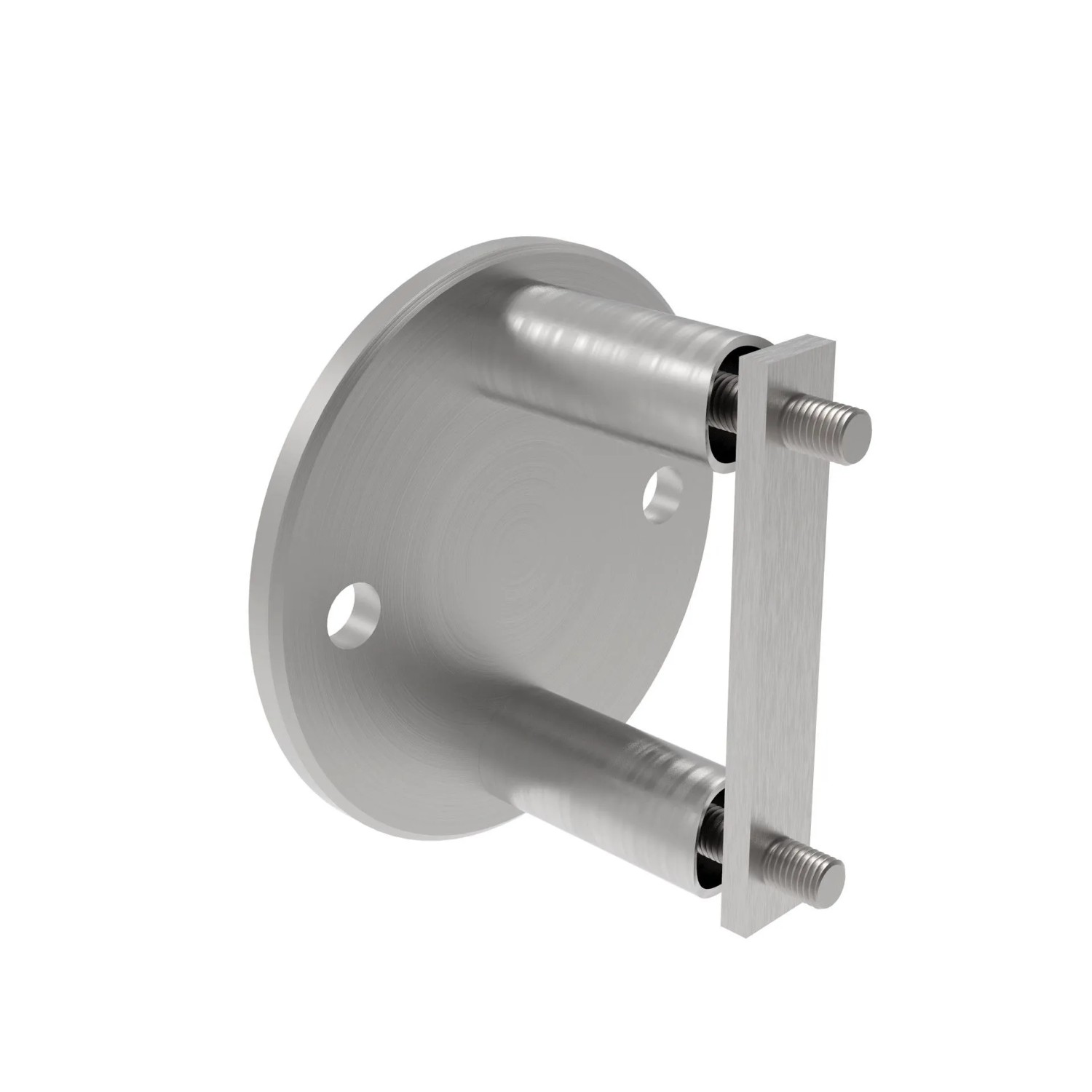 FeNau Wandbefestigung Maße 100x6 mm Für Rundrohr Ø 42,4 mm V2A