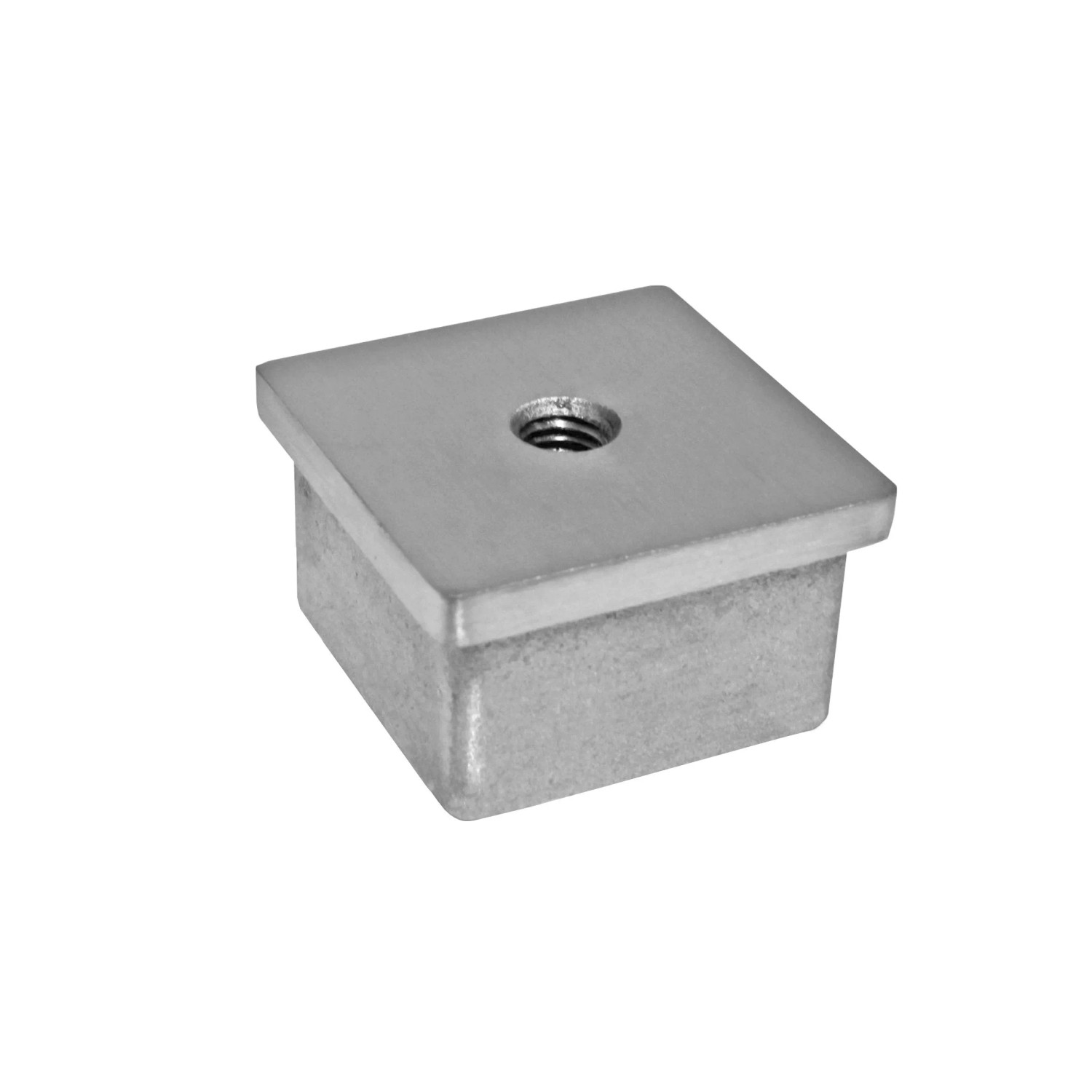 FeNau Flachkappe Für Rohr 50x50x2 mm Zum Kleben Mit M8 V2A