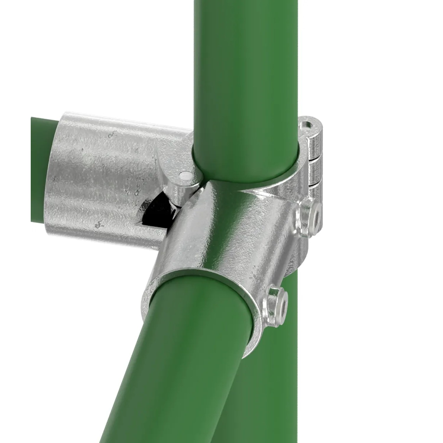 FeNau Rohrverbinder Eckstück Aufklappbar Ø 48,3 mm 1 1/2 Zoll Temperguss Verzinkt 116D48-V