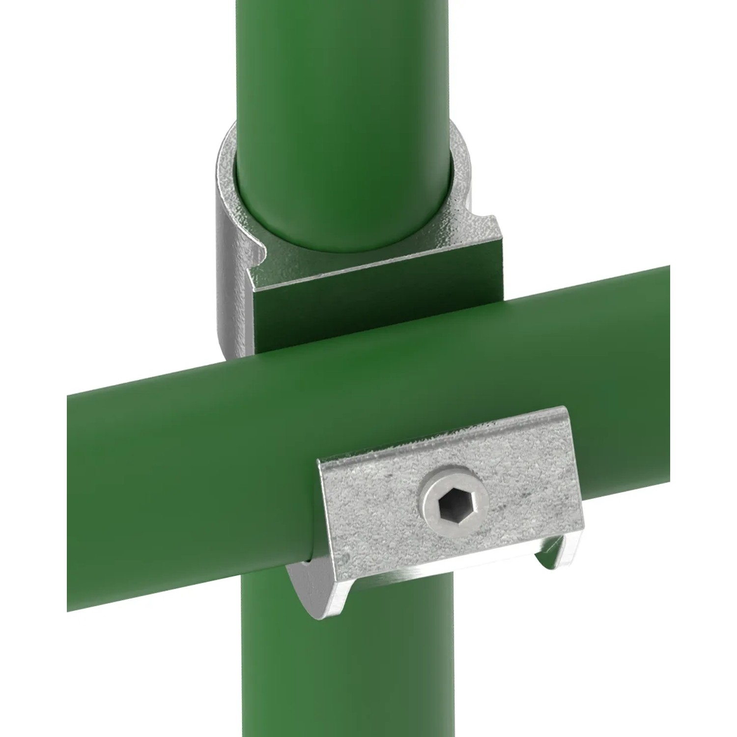FeNau Rohrverbinder Kreuzstück Ø 48,3 mm 1 1/2 Zoll Temperguss Verzinkt 201D48