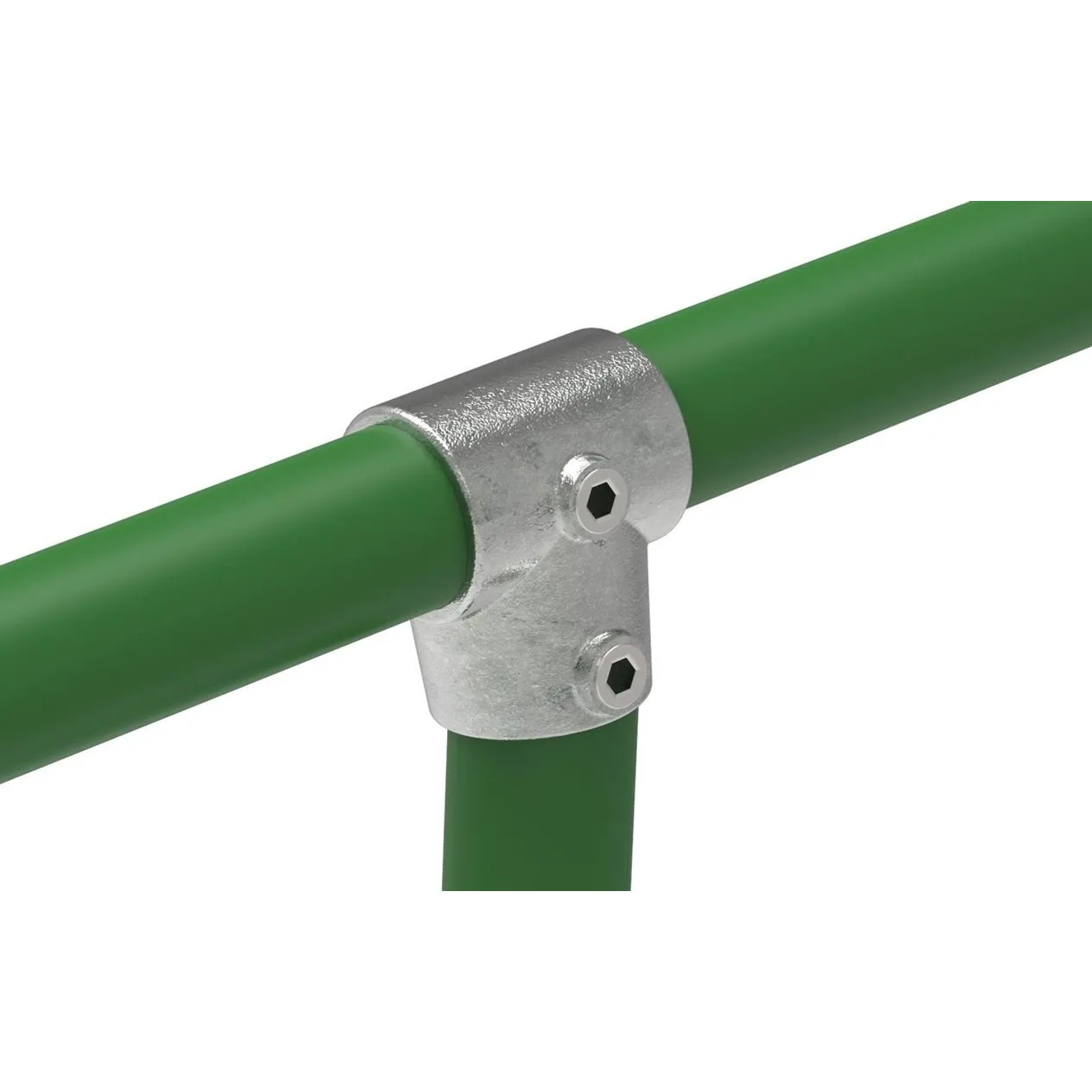 FeNau Rohrverbinder T-Stück Kurz Verstellbar 0-11 Grad Ø 48,3 mm 1 1/2 Zoll Temperguss Verzinkt 153D48