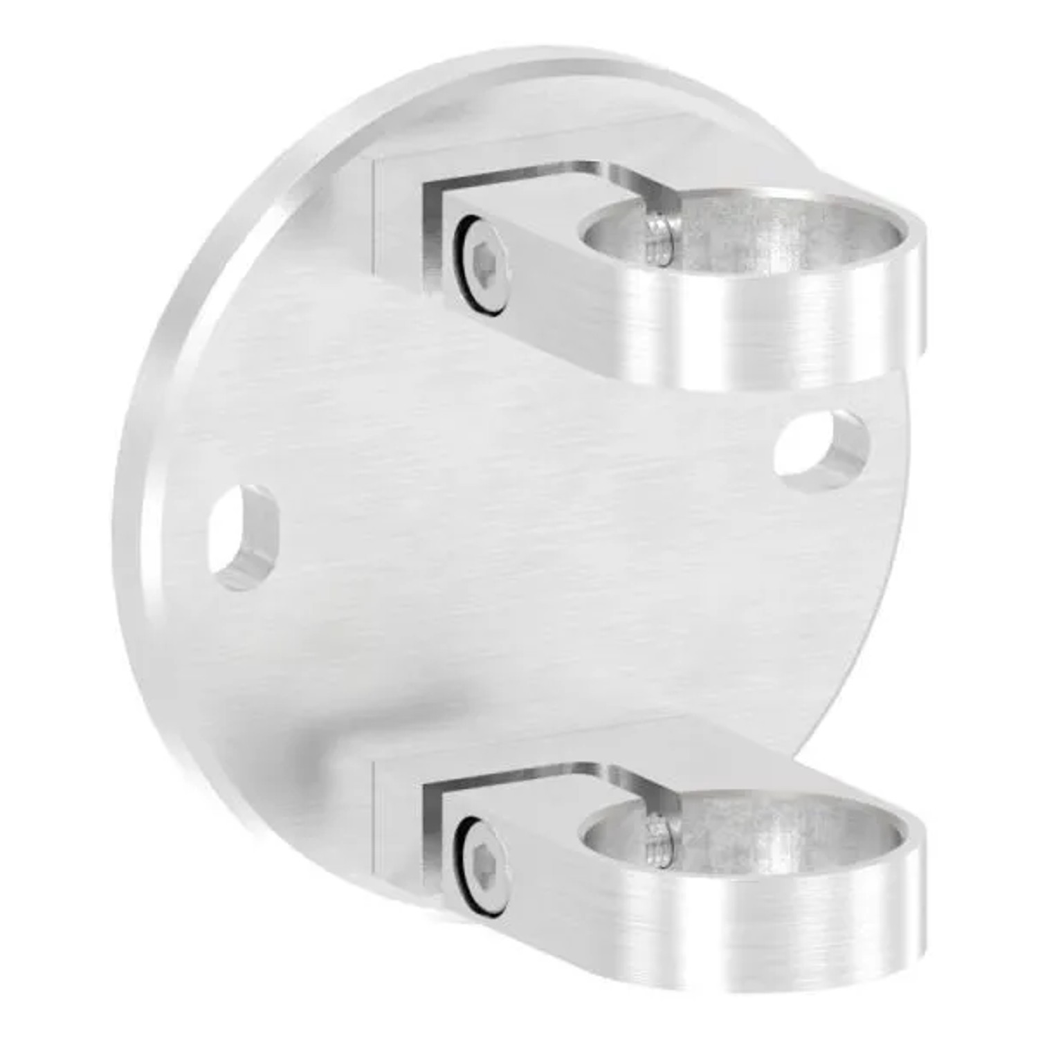 FeNau Wandbefestigung Maße 120x10 mm Zum Spannen Für Geländerpfosten Ø 42,4 mm V2A