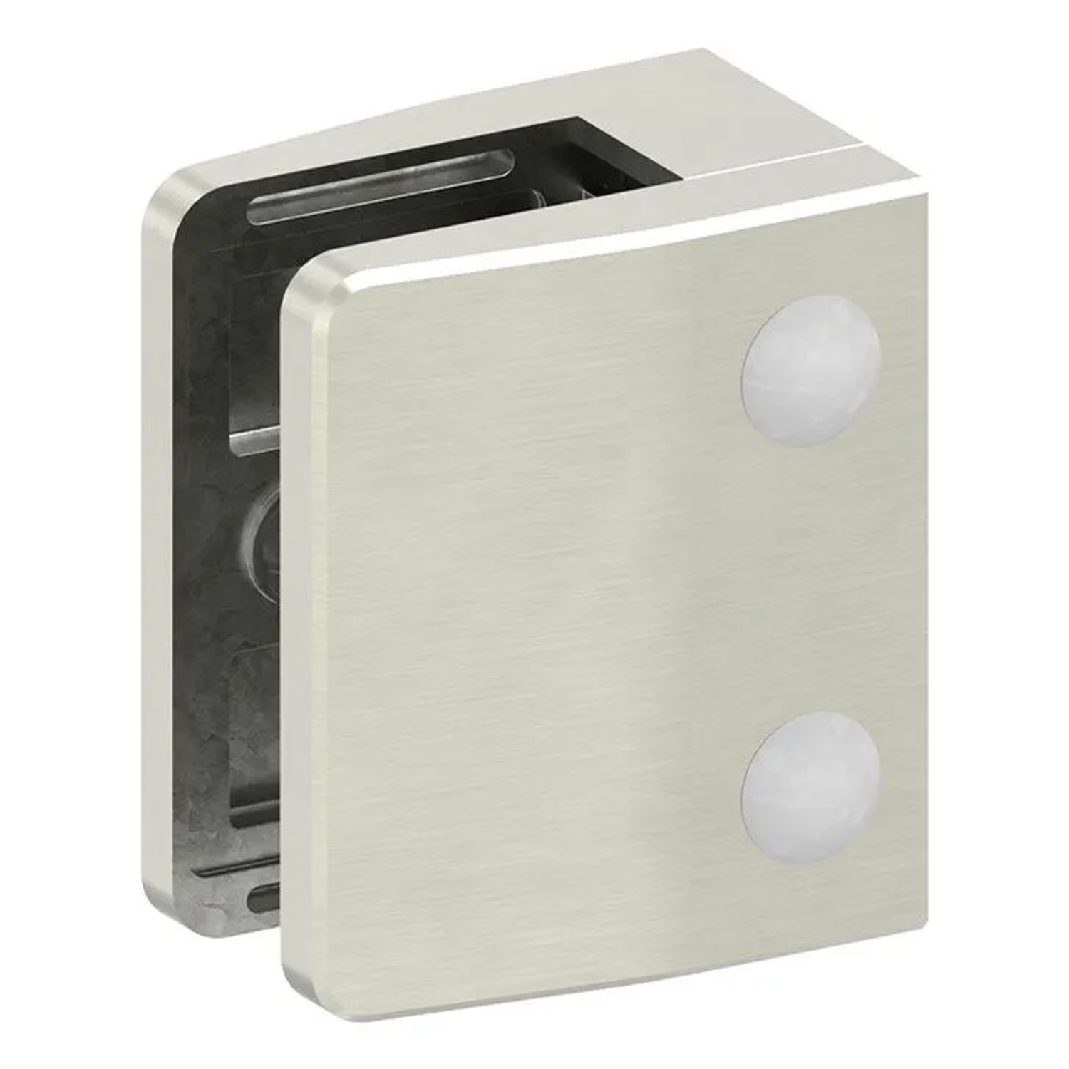 FeNau Glasklemme 55x65x37,5 mm AbZ Für Anschluss Flach Edelstahleffekt