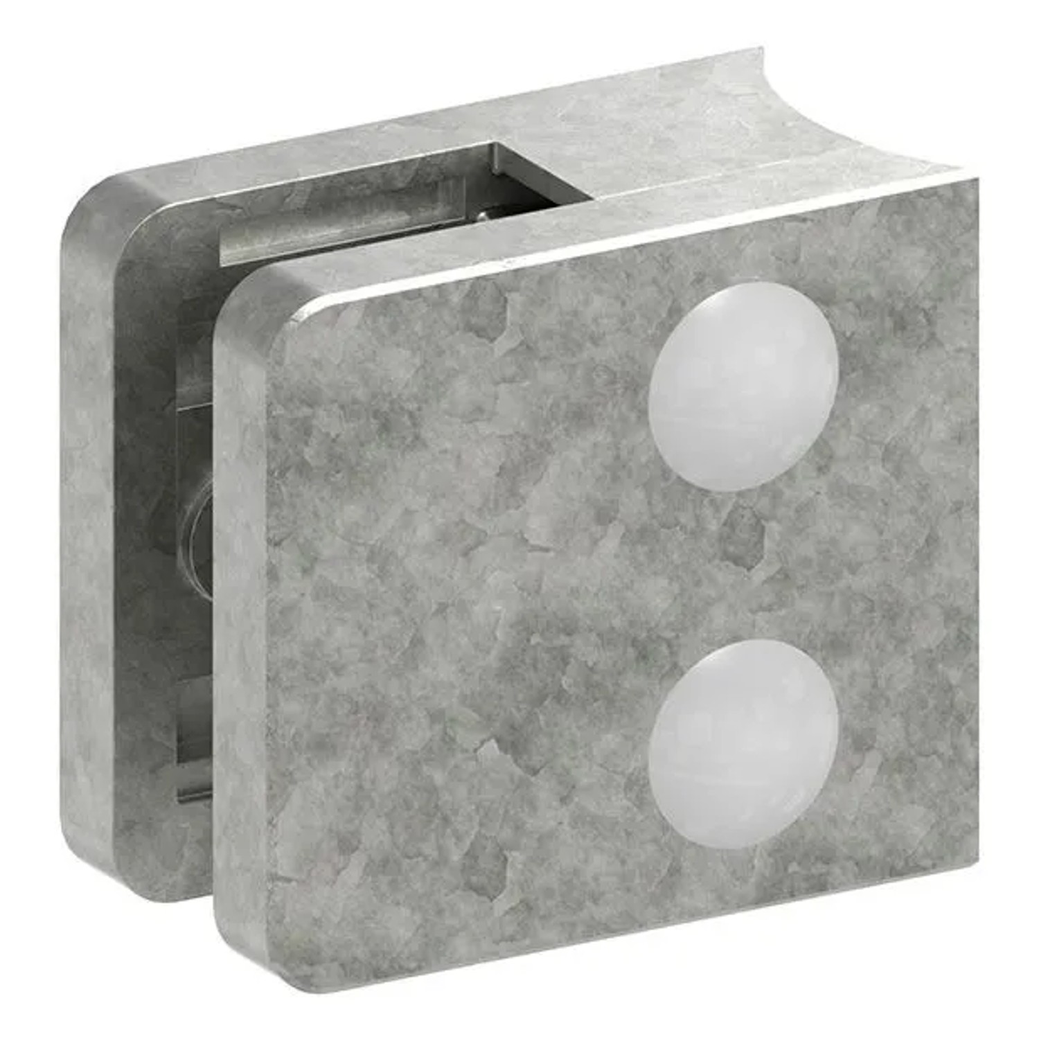 FeNau Glasklemme 45x45x26 mm AbZ Für Anschluss Ø 42,4 mm Zink