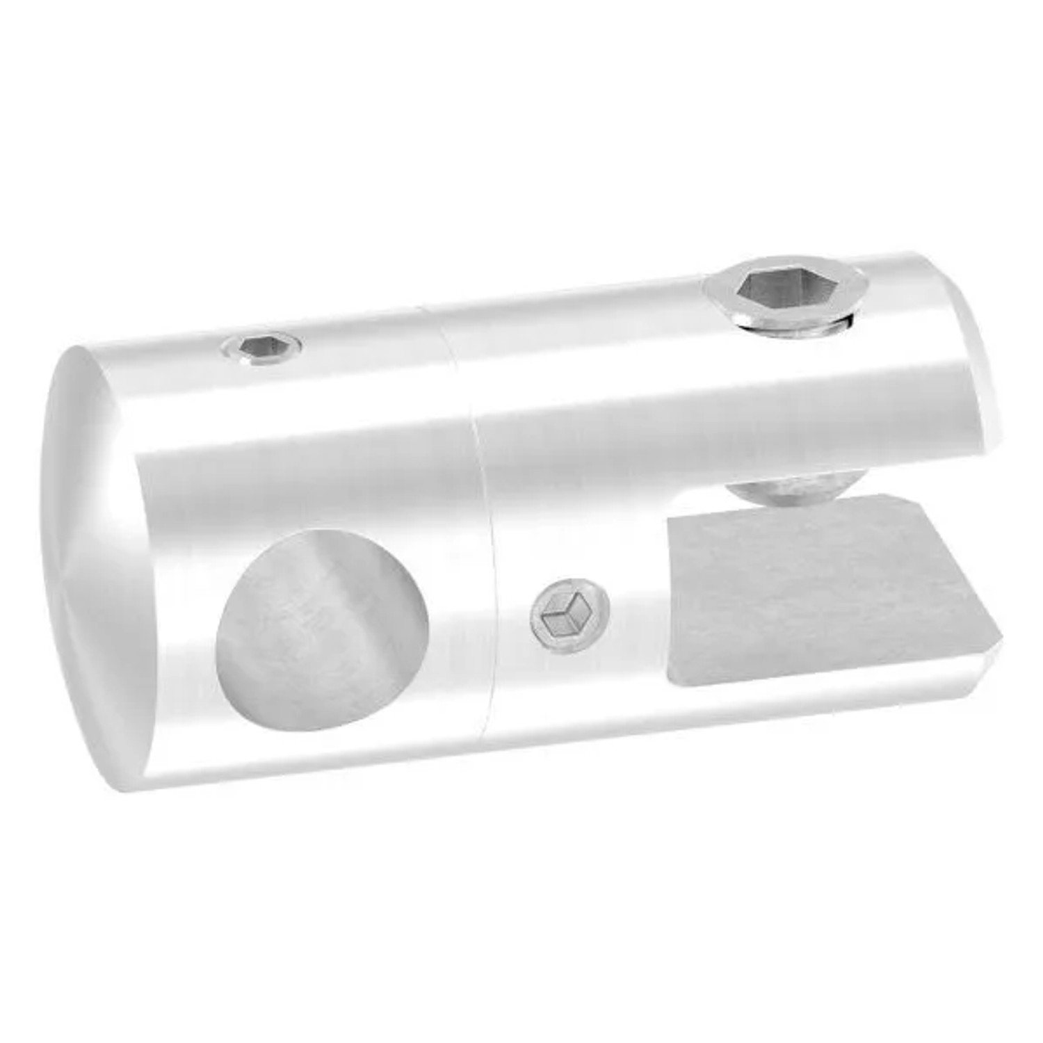 FeNau Querstab-Plattenhalter V2A Edelstahl Ø 25 mm Für Rundstäbe 12 mm Inkl. Schrauben