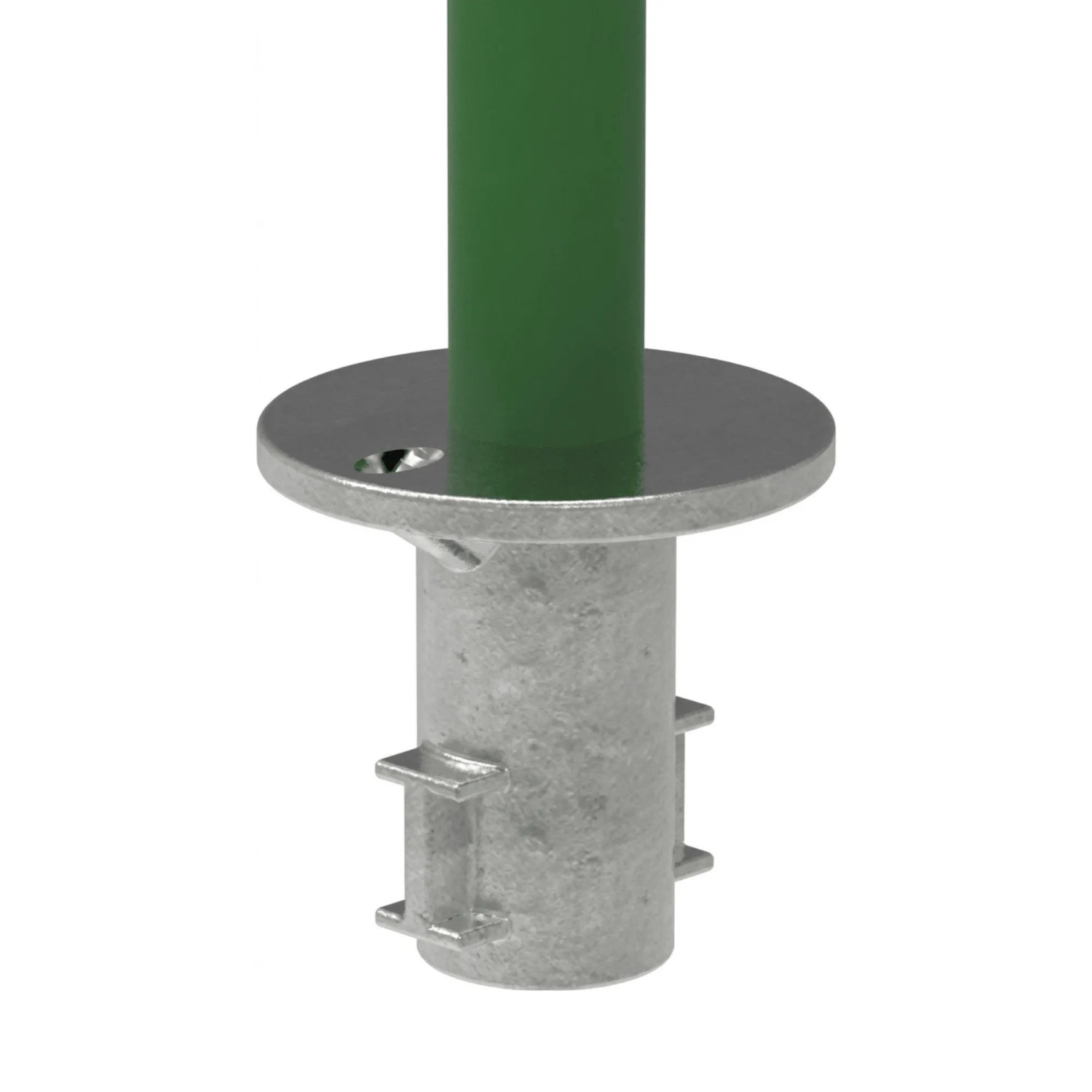 FeNau Rohrverbinder Bodenhülse Ø 48,3 mm 1 1/2 Zoll Temperguss Verzinkt 134D48