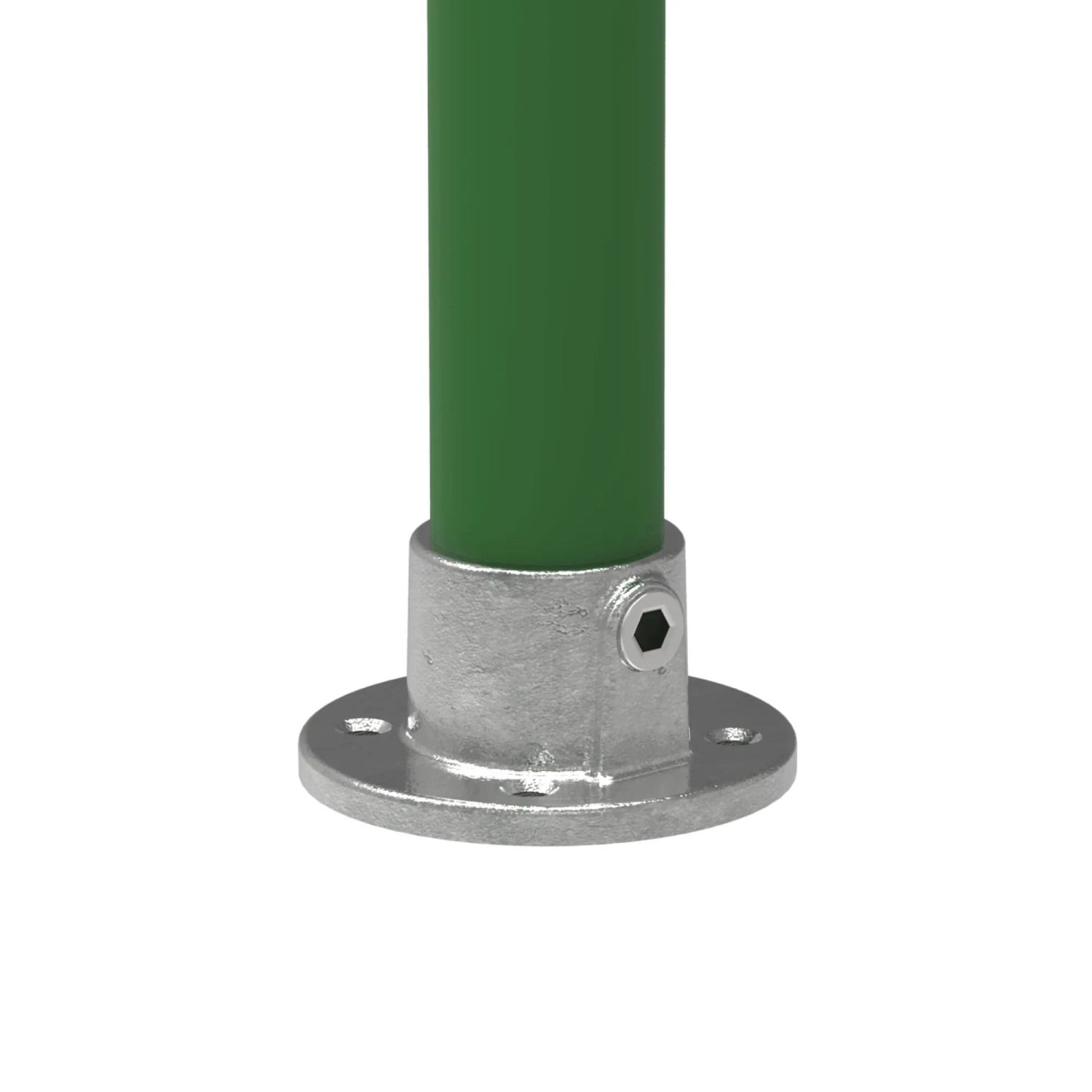 FeNau Rohrverbinder Wandbefestigung Rund Ø 48,3 mm 1 1/2 Zoll Temperguss Verzinkt 131D48