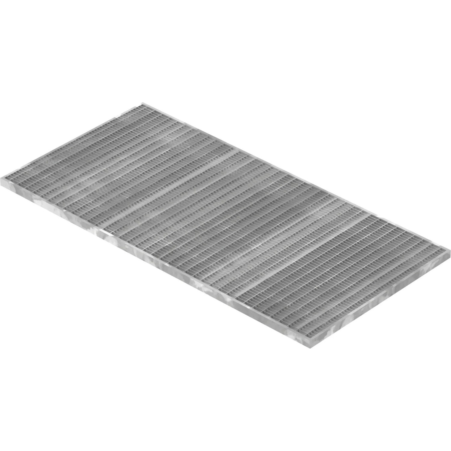 FeNau Lichtschachtrost Baunormrost Maße 590x1190x25 mm 30/10 mm Aus S235JR St37-2 Im Vollbad Feuerverzinkt
