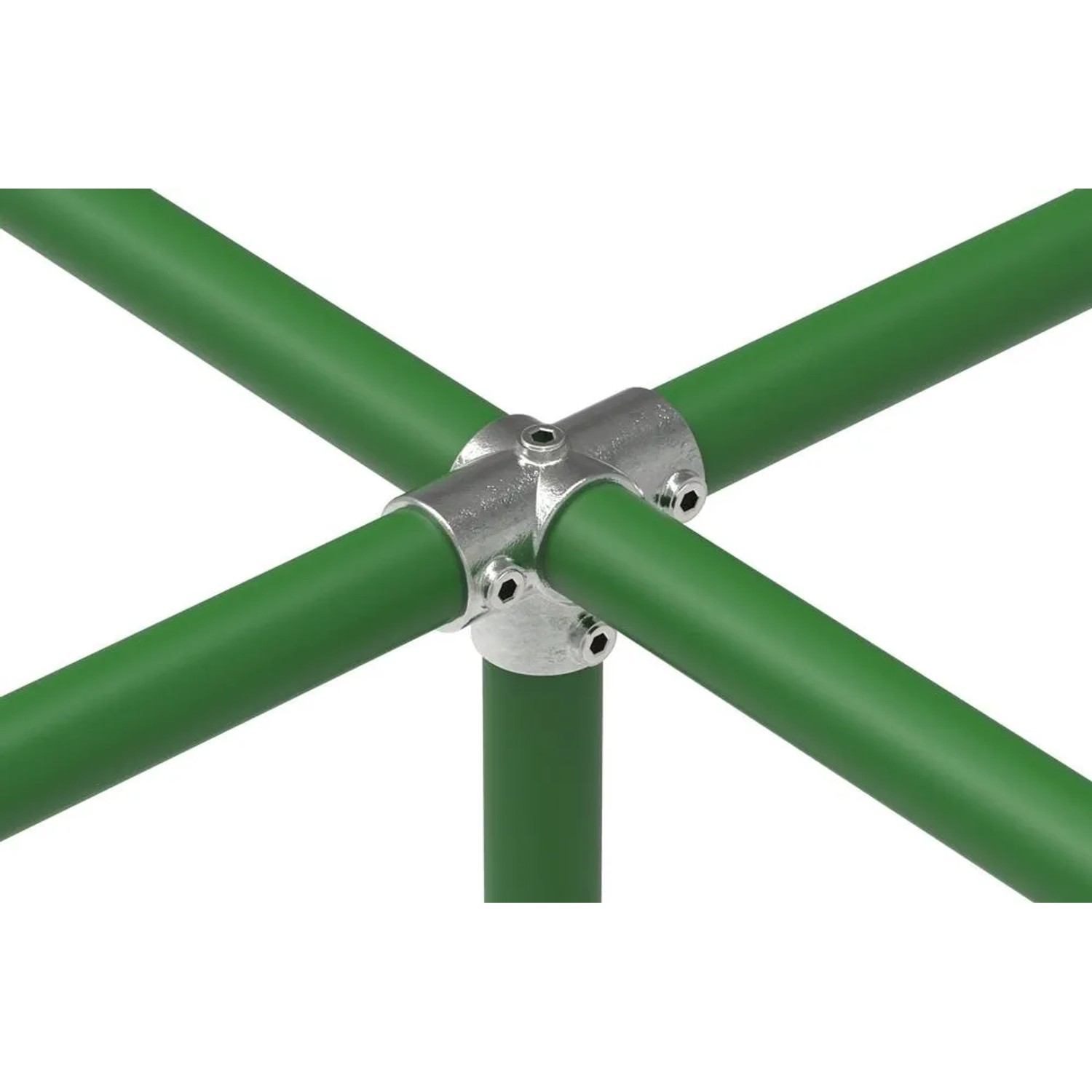 FeNau Rohrverbinder T-Stück Für Stützrohr Ø 60,3 mm 2 Zoll Temperguss Verzinkt 176E60