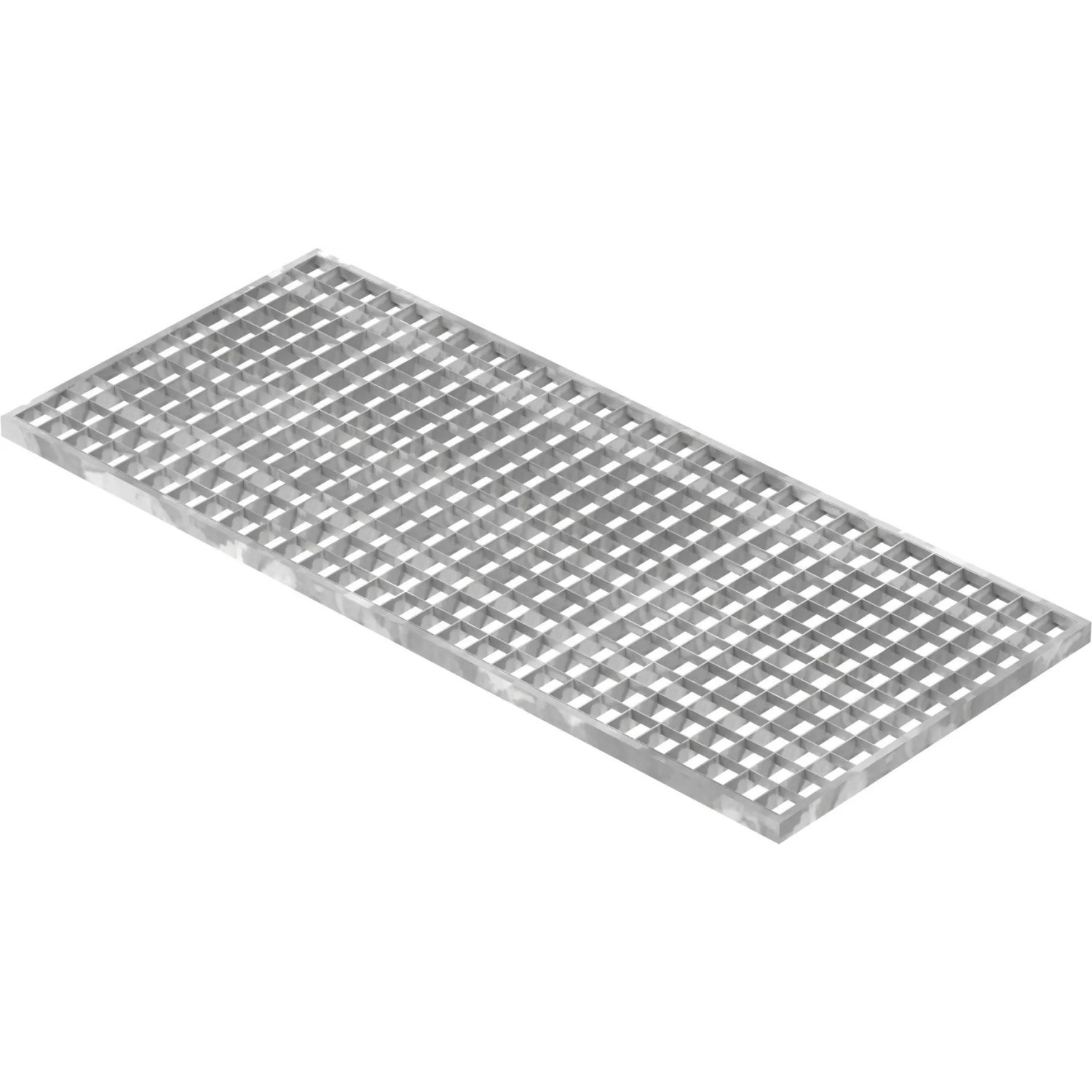 FeNau Lichtschachtrost Baunormrost Maße 390x890x20 mm 30/30 mm Aus S235JR St37-2 Im Vollbad Feuerverzinkt