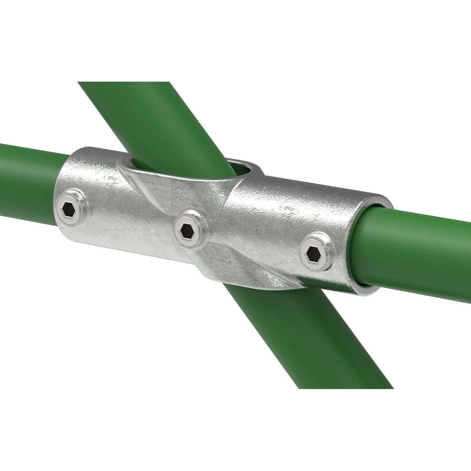 FeNau Rohrverbinder Kreuzstück 30-45 Grad Ø 42,4 mm 1 1/4 Zoll Temperguss Verzinkt 130C42