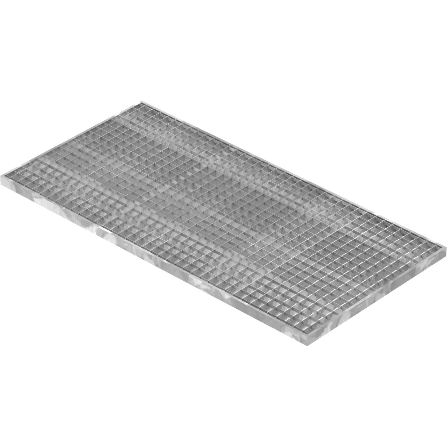 FeNau Lichtschachtrost Baunormrost Maße 590x1190x30 mm 30/30 mm Aus S235JR St37-2 Im Vollbad Feuerverzinkt