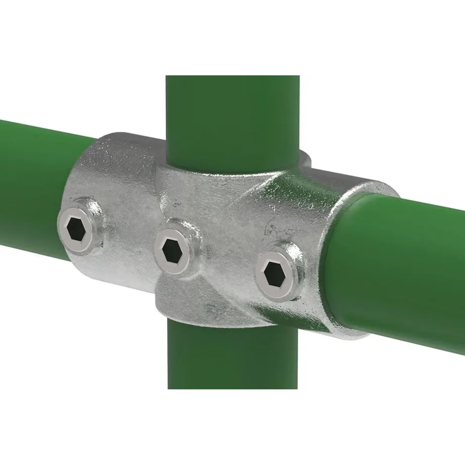 FeNau Rohrverbinder Kreuzstück Durchgehend Ø 26,9 mm 3/4 Zoll Temperguss Verzinkt 119A27