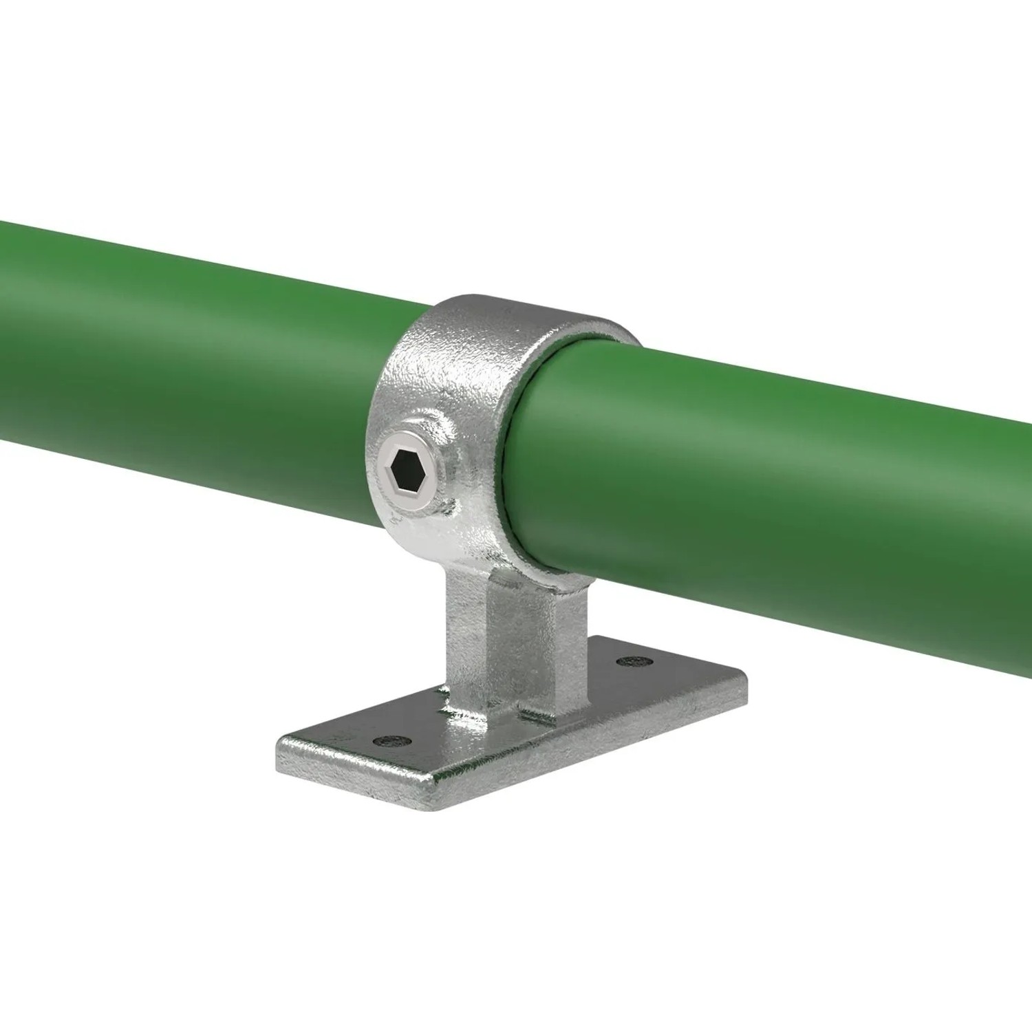 FeNau Rohrverbinder Handlaufhalterung Befestigungsschraube 90 Grad Ø 33,7 mm 1 Zoll Temperguss Verzinkt 143WB34