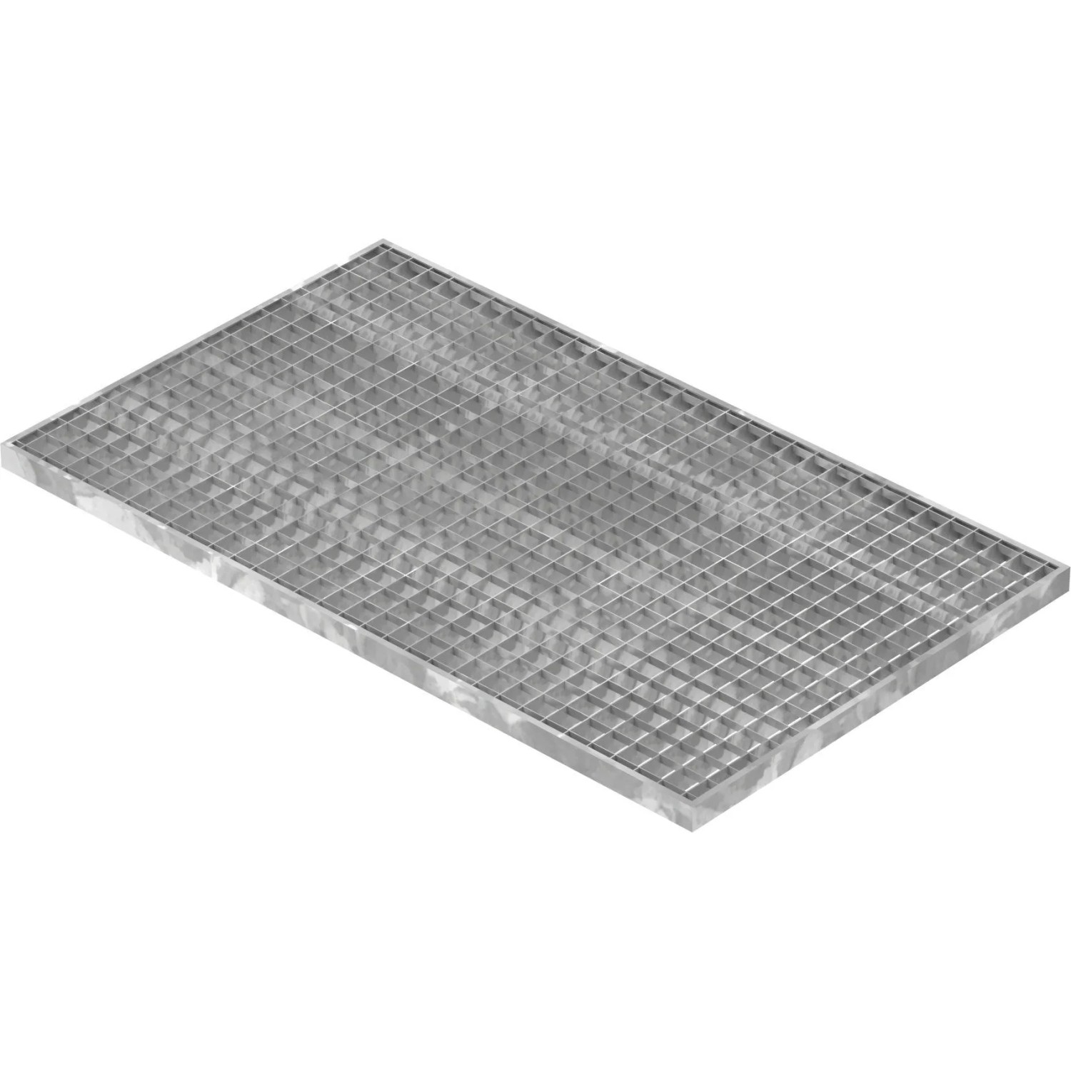 FeNau Lichtschachtrost Baunormrost Maße 590x990x30 mm 30/30 mm Aus S235JR St37-2 Im Vollbad Feuerverzinkt