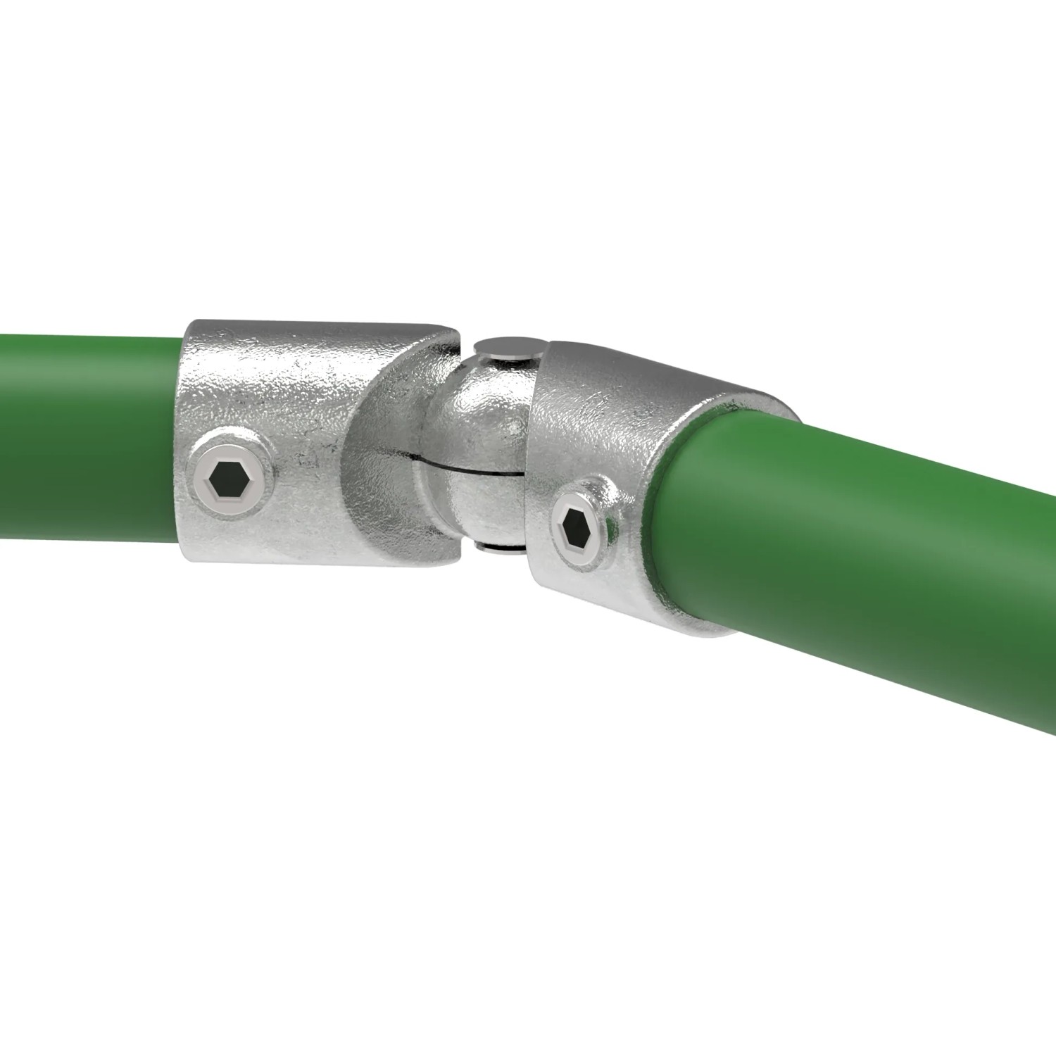 FeNau Rohrverbinder Eckstück Verstellbar Ø 33,7 mm 1 Zoll Temperguss Verzinkt 125HB34