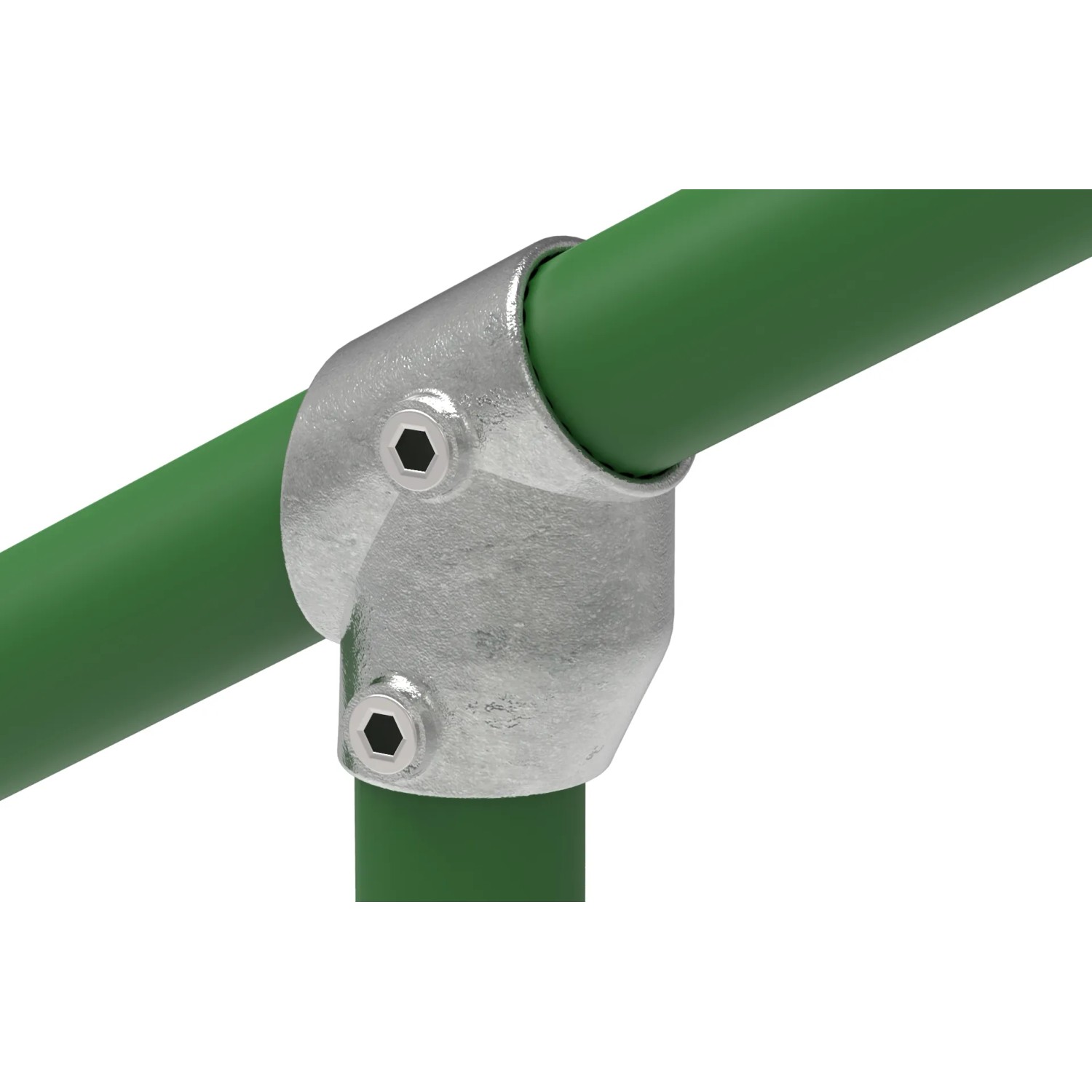 FeNau Rohrverbinder T-Stück Kurz 30-60 Grad Ø 26,9 mm 3/4 Zoll Temperguss Verzinkt 129A27