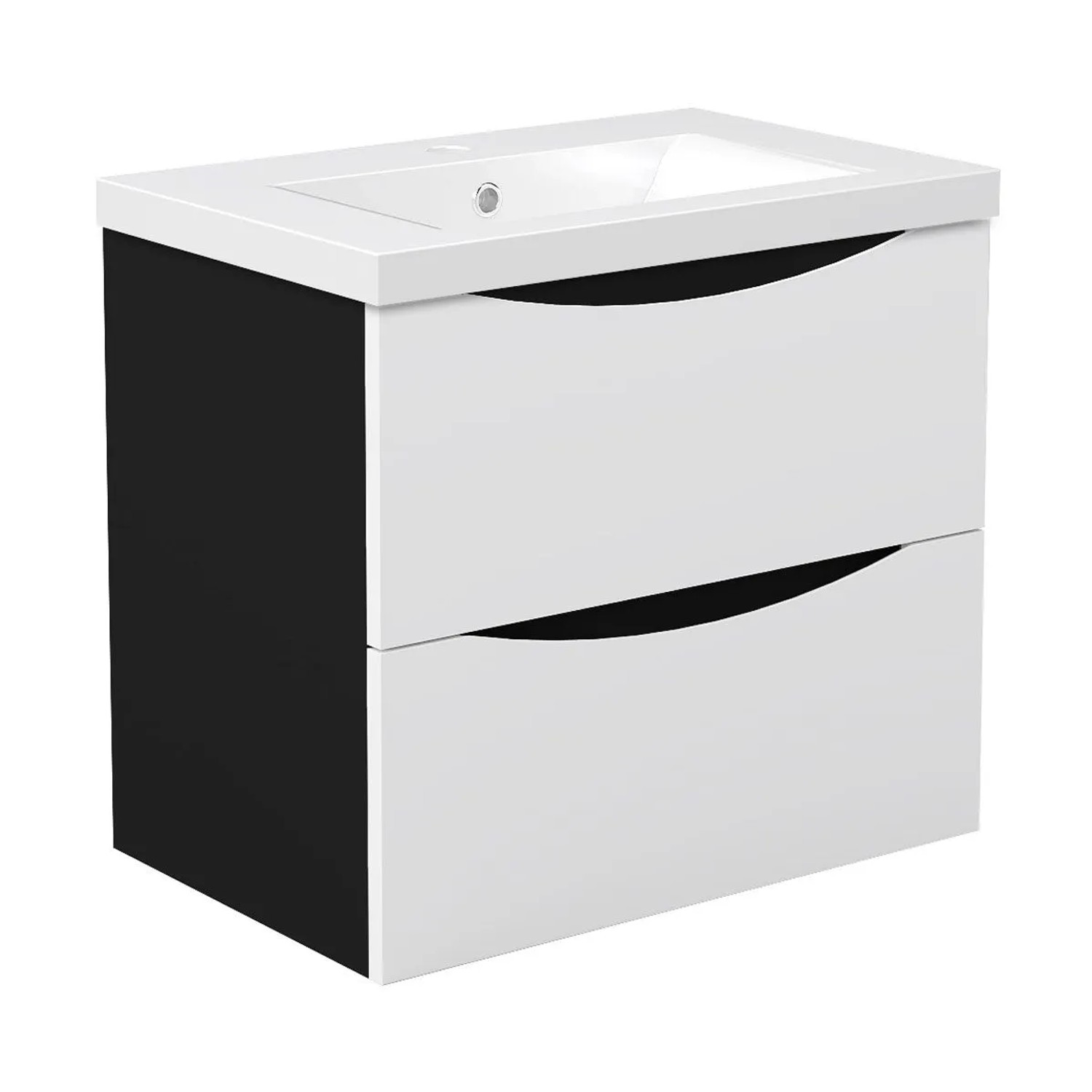 Duschspa Waschplatz 2 tlg. ELIO 60 cm Keramik Waschbecken mit Unterschrank Softclose