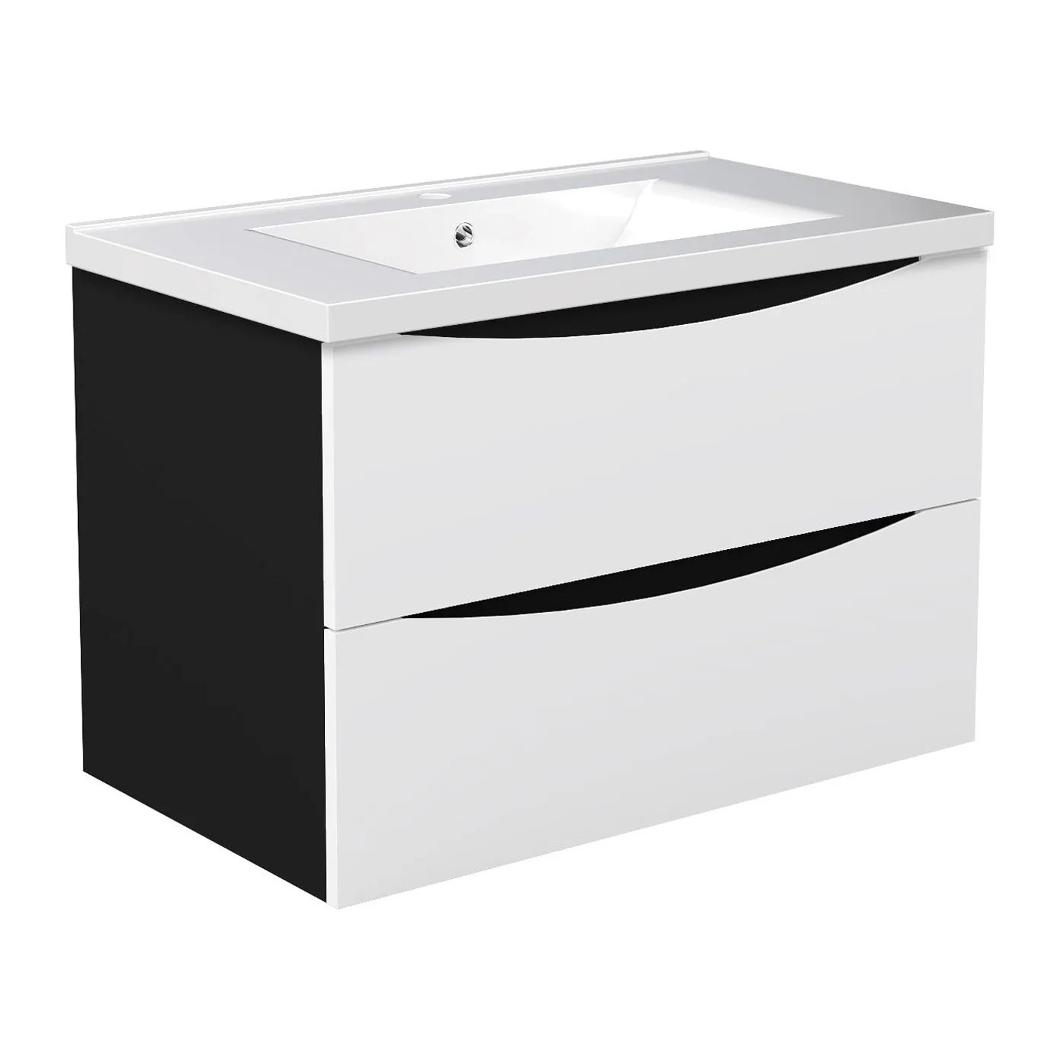 Duschspa Waschplatz 2 tlg. ELIO 80 cm Keramik Waschbecken mit Unterschrank Softclose