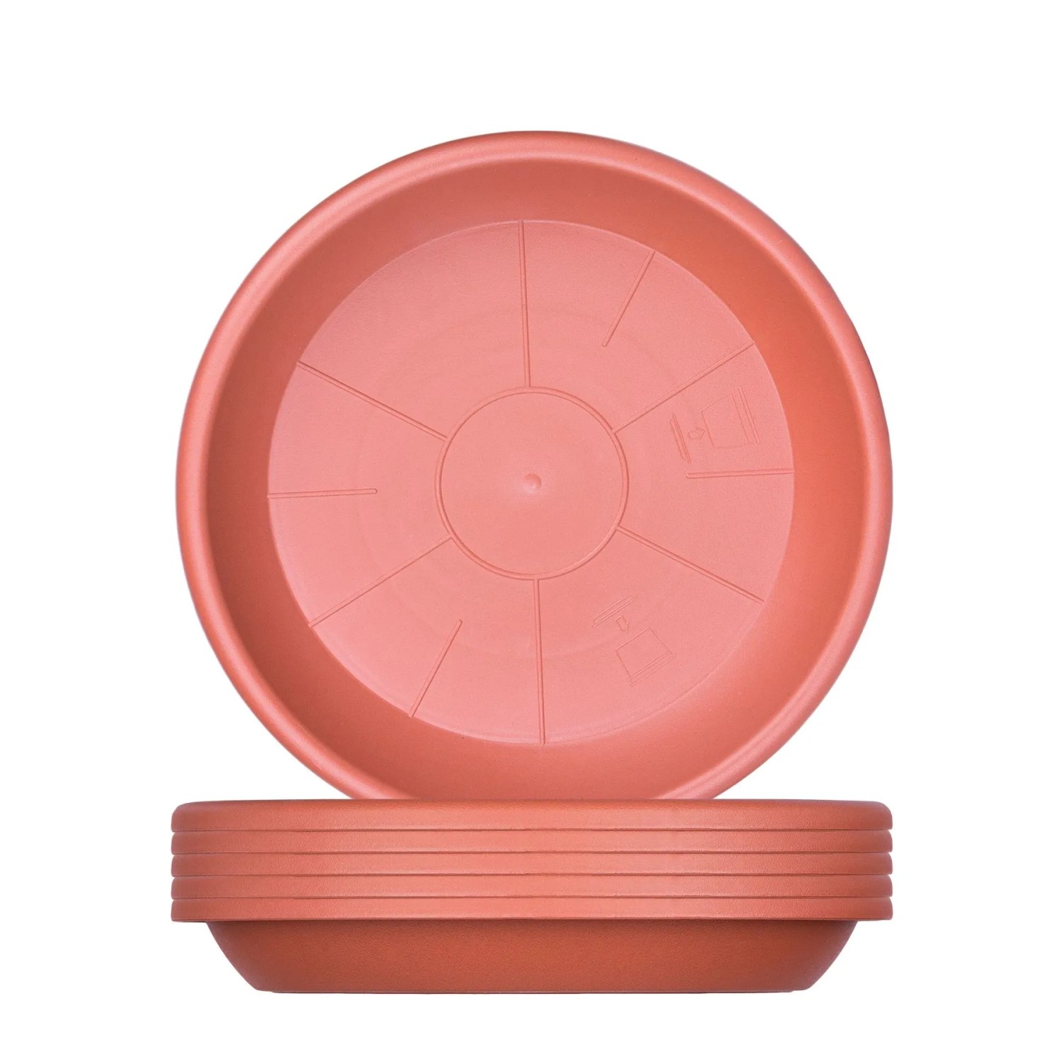 BigDean 6x Blumentopf Untersetzer Ø 19 Cm Farbe Terrakotta Kunststoff Blumenuntersetzer Blumentopfuntersetzer Passend Zu Ø 20 Cm Blumentöpfen