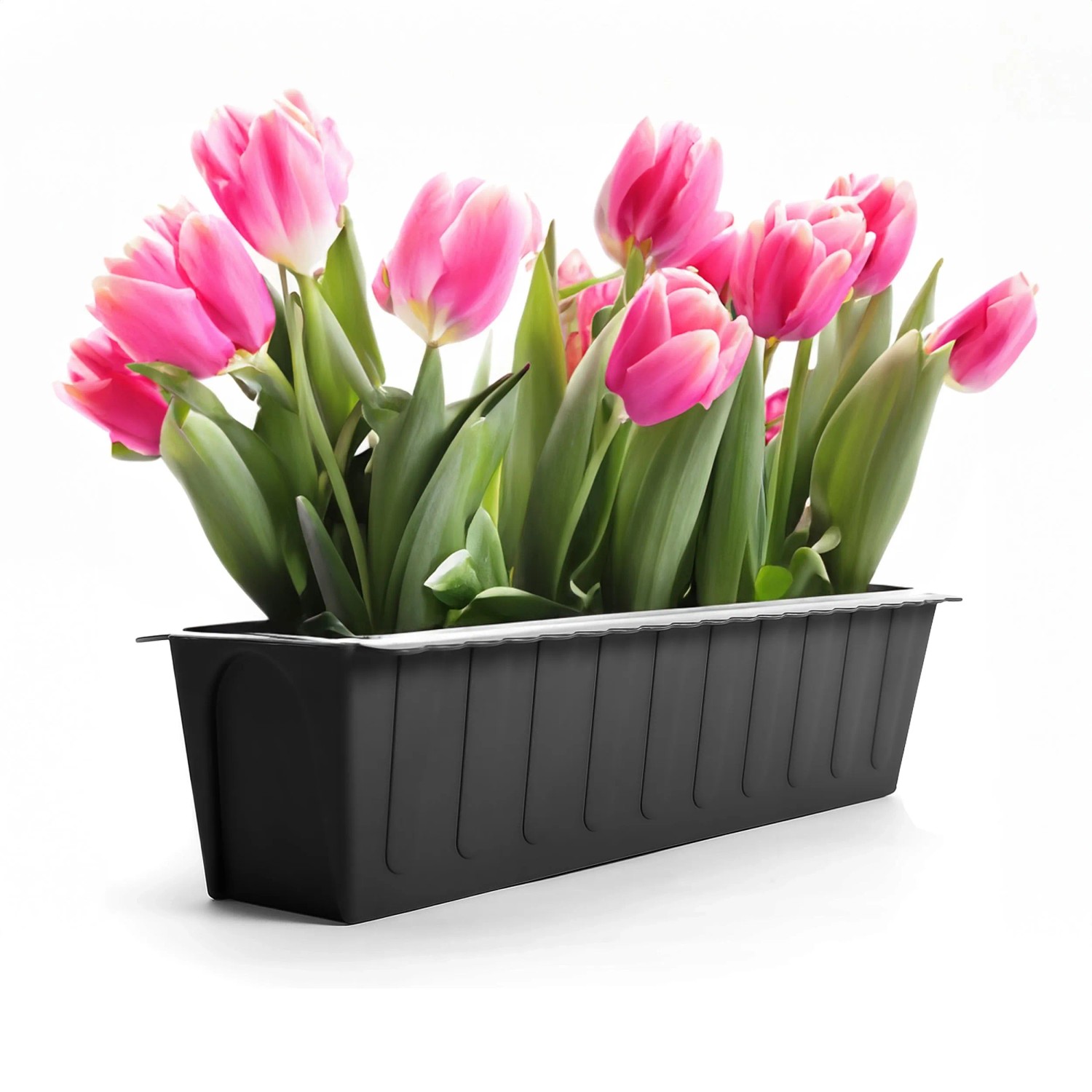 BigDean 20 Stück Paletten Blumenkästen Einsatz In Anthrazit Pflanzkasten Zum Bepflanzen & Dekorieren Balkonkasten Für Kräuter Blumen & Pflanzen