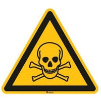 Warnschild "Warnung vor giftigen Stoffen", ISO 7010, Folie, selbstklebend, 100 mm, VE = 20 Stück Bild 2