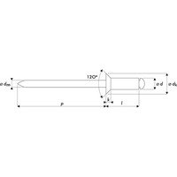 Q-Standard Blindniet Alu/Edelstahl A2 Senkkopf 4.0 X 06 Bild 2