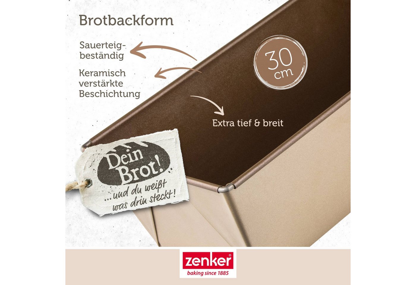 Zenker Brotbackform Groß Mojave Gold