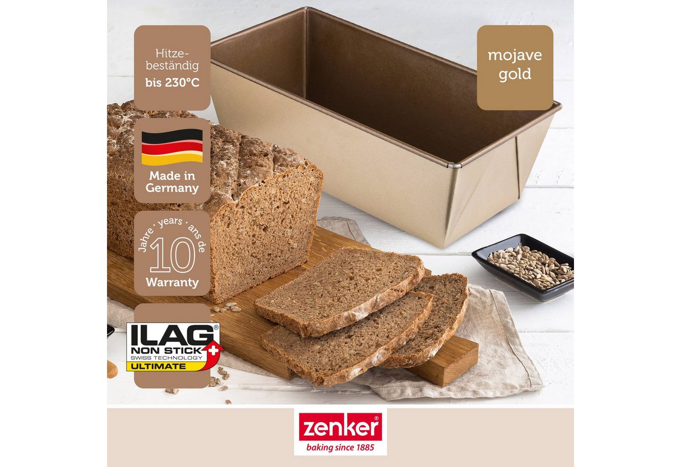 Zenker Brotbackform Groß Mojave Gold Bild 2
