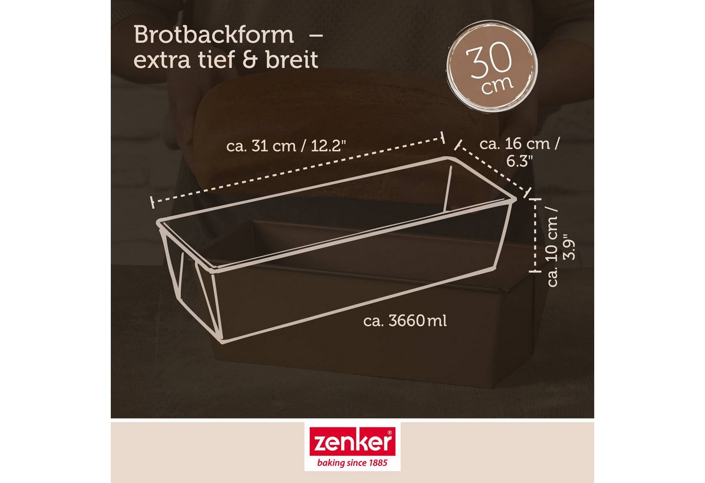 Zenker Brotbackform Groß Mojave Gold Bild 4