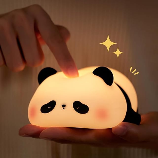 Nachtlicht Kinder Panda Nachtlampe -panda Lampe Dimmbar Timer, Touch-steuerung Silikon Nachtlicht Baby, Usb-aufladbar Niedliche Panda Lampe, Cute Nachtlicht Kinderzimmer Deko (panda 2)