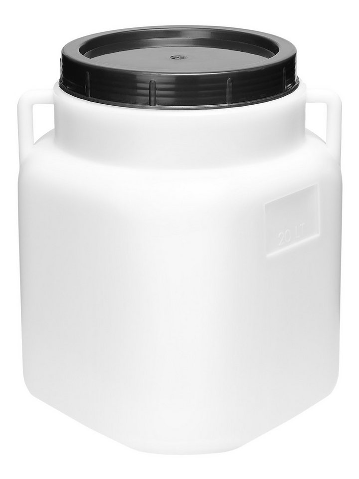 Garronda Regentonne 20L BPA-frei quadratisches Fass und Behälter mit Deckel GD-0088, Weiß, 20 l, (1-tlg), BPA-Frei Bild 2