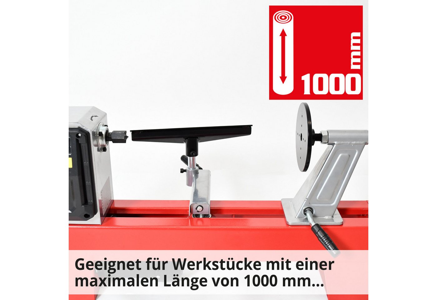 Hecht Drechselbank 8400 Holzdrehbank 400 W, (1-tlg), 4 Drehzahlen, M18-Spindel, inkl. Zubehör Bild 2