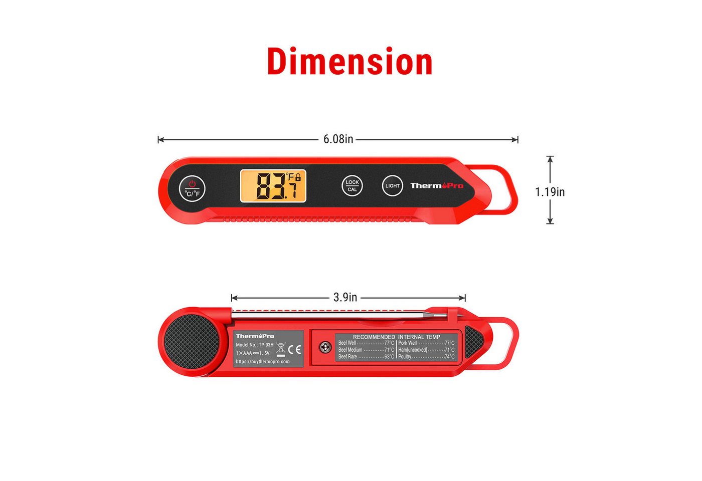 ThermoPro Grillthermometer TP03HW Bild 4