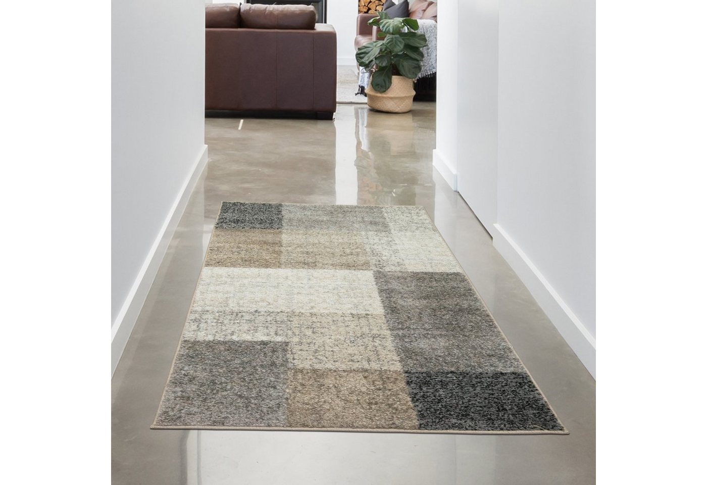 Carpetia Designteppich Modernes geometrisches Design, rechteckig, Höhe: 11 mm, pflegeleicht, strapazierfähig, für Fußbodenheizung geeignet Bild 5