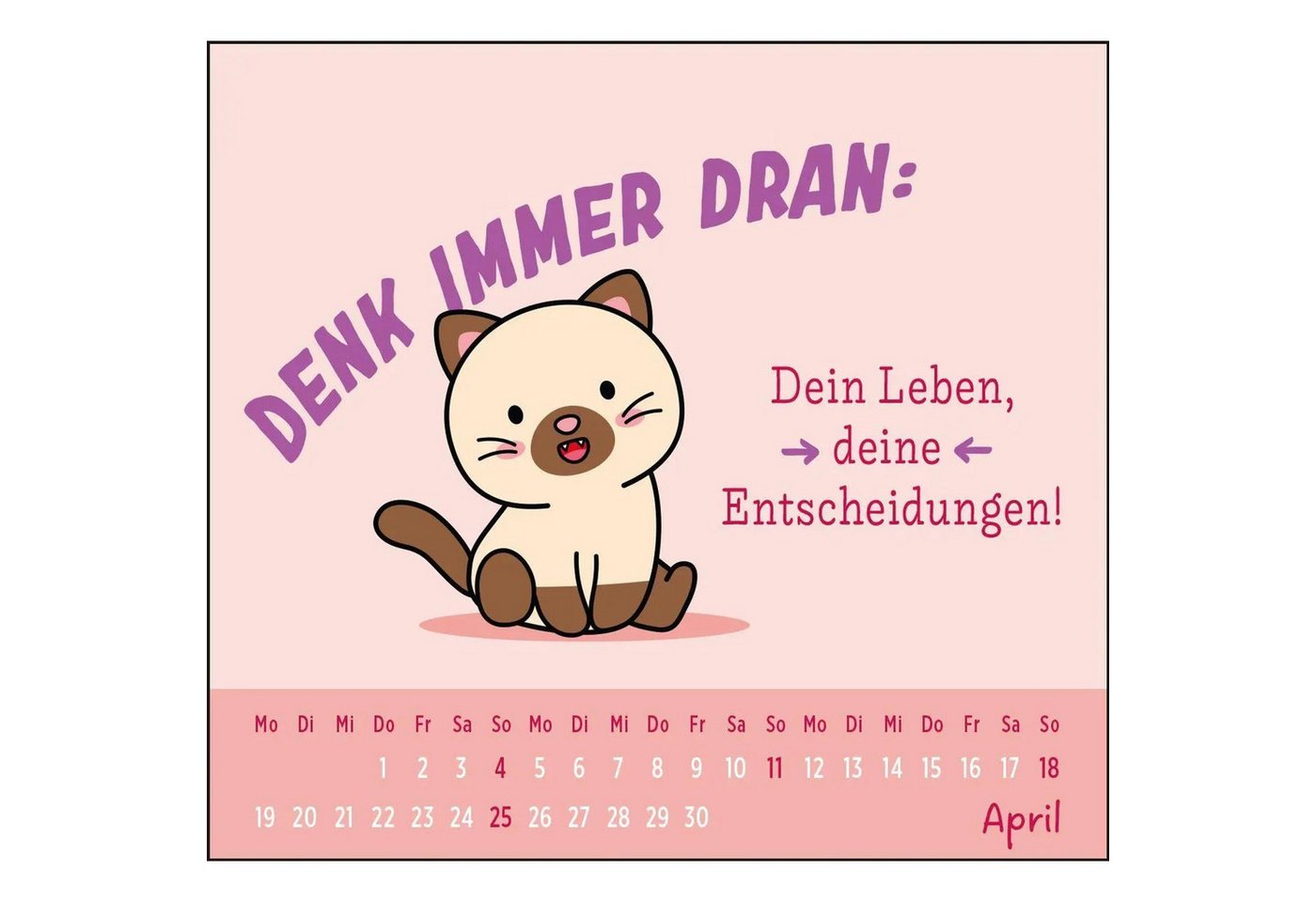 groh Verlag Monatskalender Mini-Kalender 2027: Der kleine Katzenliebe Kalender