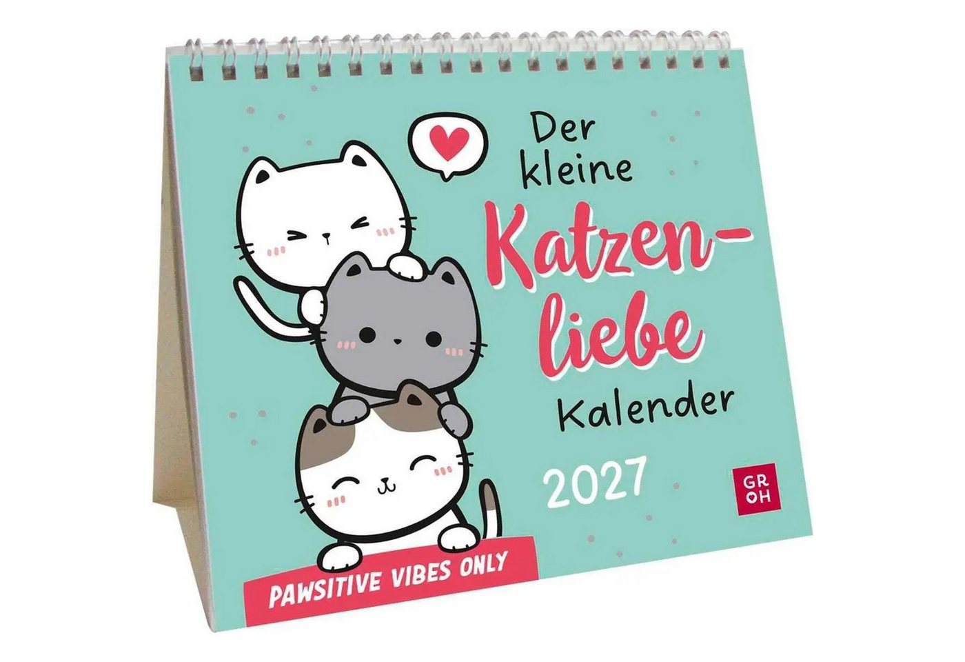 groh Verlag Monatskalender Mini-Kalender 2027: Der kleine Katzenliebe Kalender Bild 2