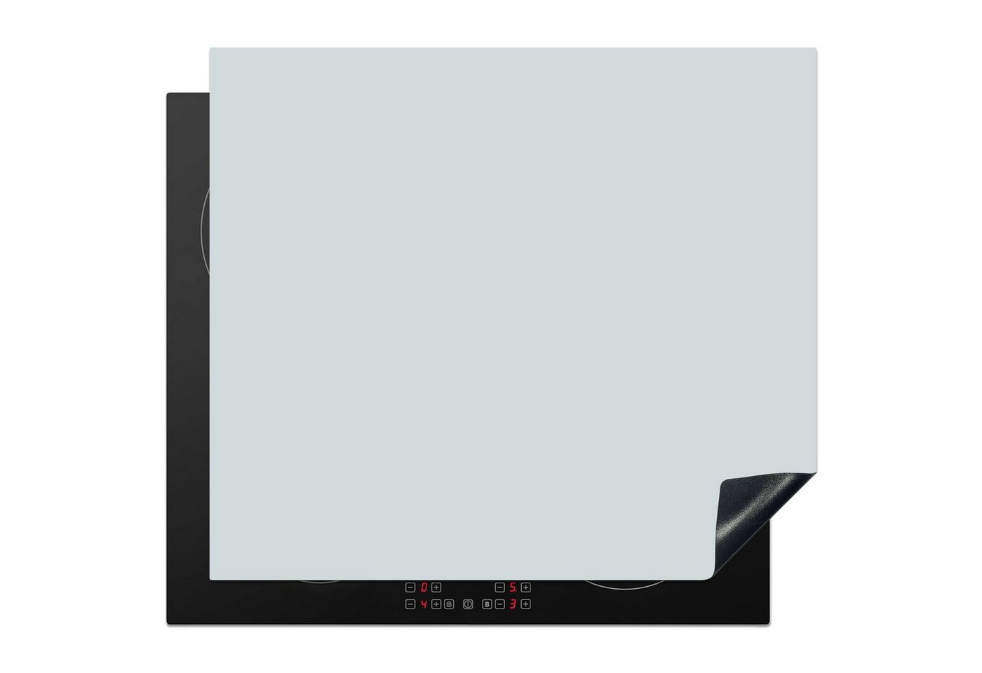 MuchoWow Herd-Abdeckplatte Silber - Grau - Metall - Leicht, Vinyl, (1 tlg), Cerankochfeld Abdeckung, Herd Abdeckplatten Vinyl, 58.3x51.3 cm Bild 2