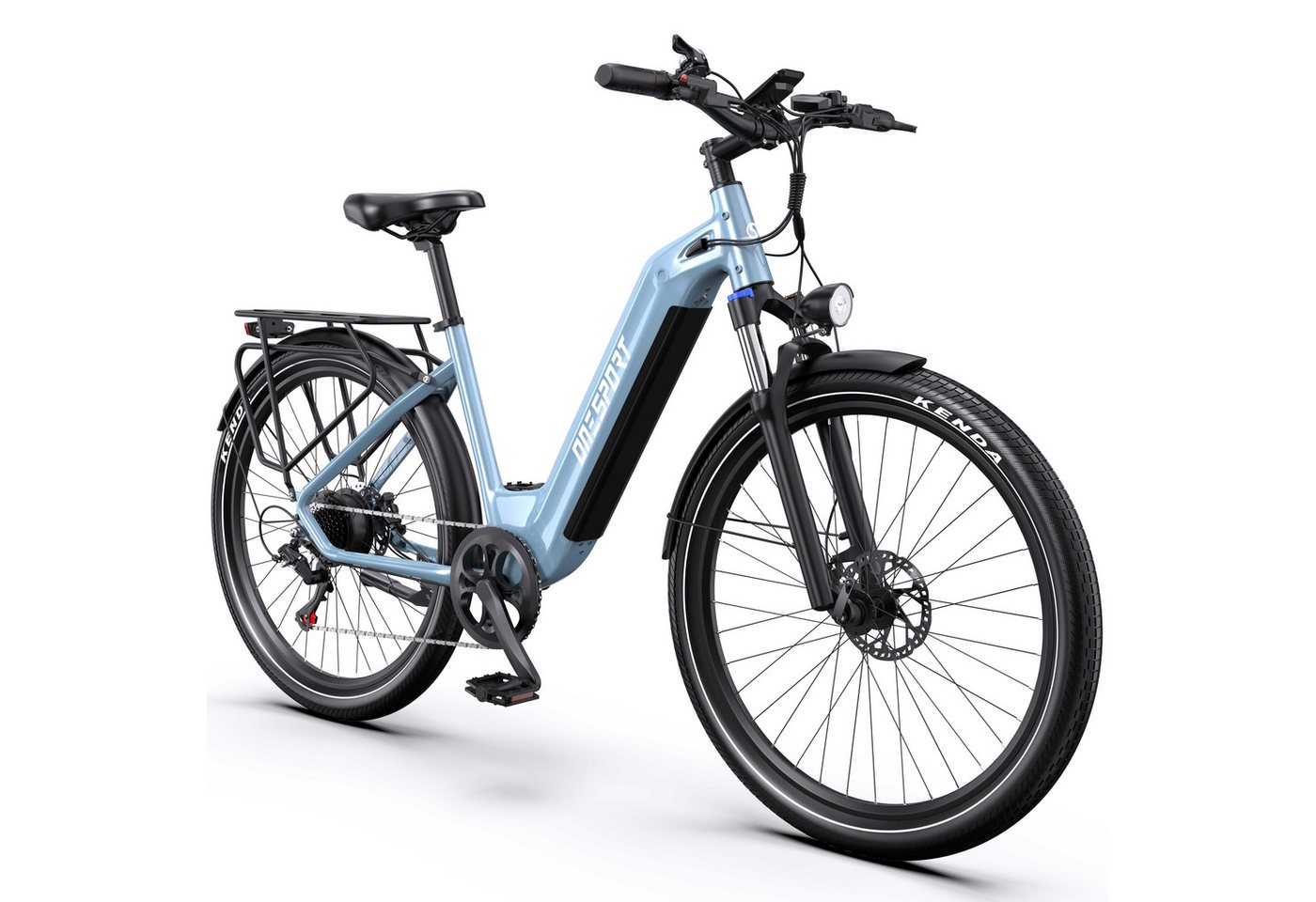 Onesport E-Bike Cityrad e bike für herren 28 zoll 18.2AH 36V 655WH damen 120km E-MBT, SHIMANO, Kettenschaltung, Heckmotor, 655,2 Wh, e bike für damen herren 28 zoll Cityrad 7 Gang Shimano hydraulischen Bild 2