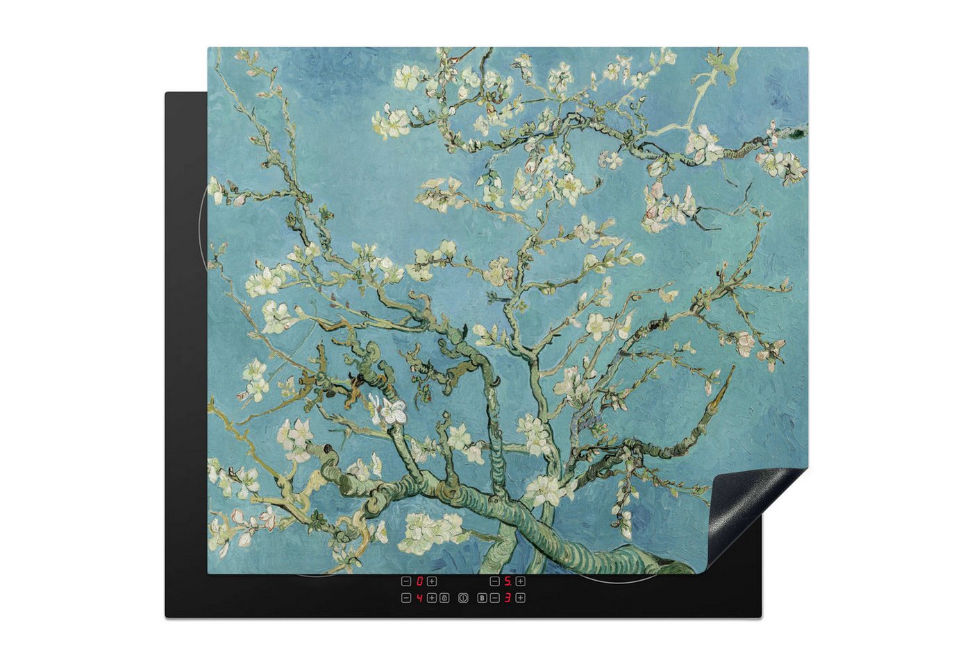 MuchoWow Herd-Abdeckplatte Van Gogh - Mandelblüte - Alte Meister - Kunst - Vintage, Vinyl, (1 tlg), Küche Herdabdeckplatte Ceranfeld Vinyl Einteilig, 59x52 cm Bild 3