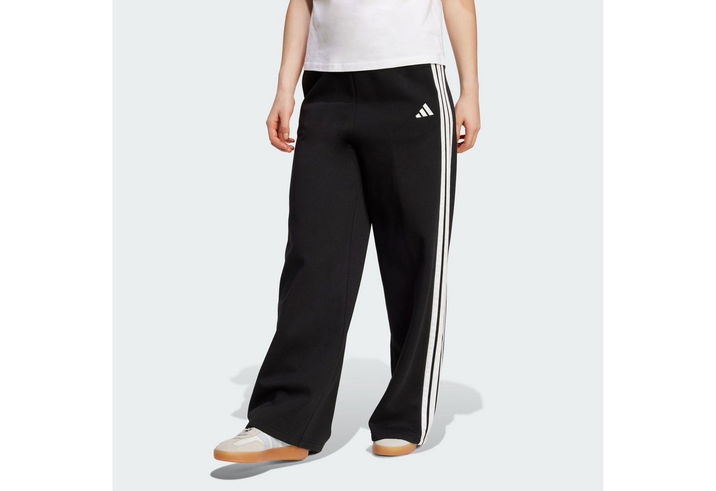 adidas Sportswear Sporthose 3-Stripes Fleece Wide (1-tlg) Bild 4