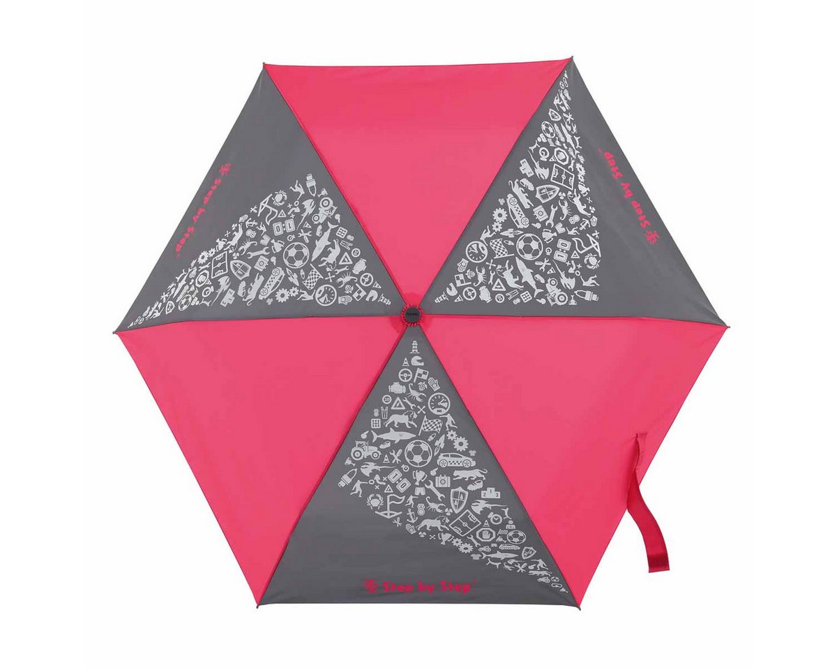 Step by Step Schulranzen Regenschirm Neon Pink (1 Stück), Doppler Schirm, Ø 100 cm, Regenschutz
