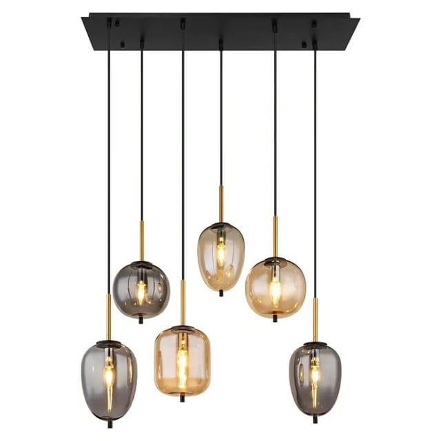 Globo - Hängeleuchte - Blacky - Schwarz - Glas - Große