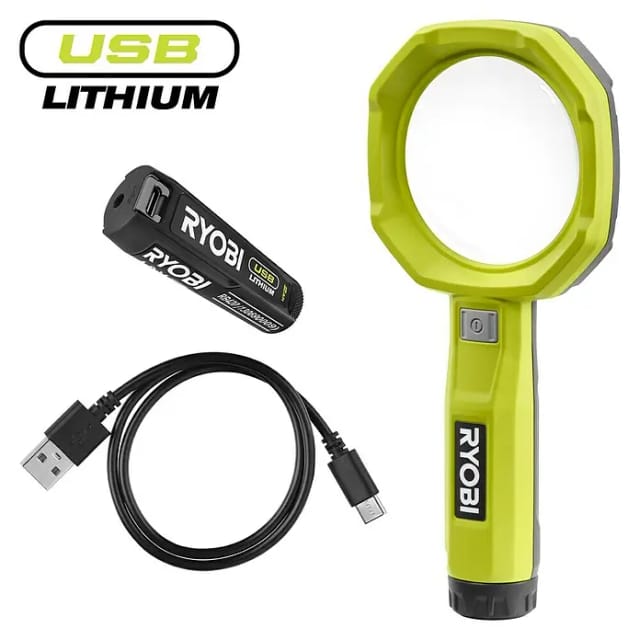 Ryobi Rml4-120g Lupenbatterie 4v Usb 3x Lithium 1x2,0ah