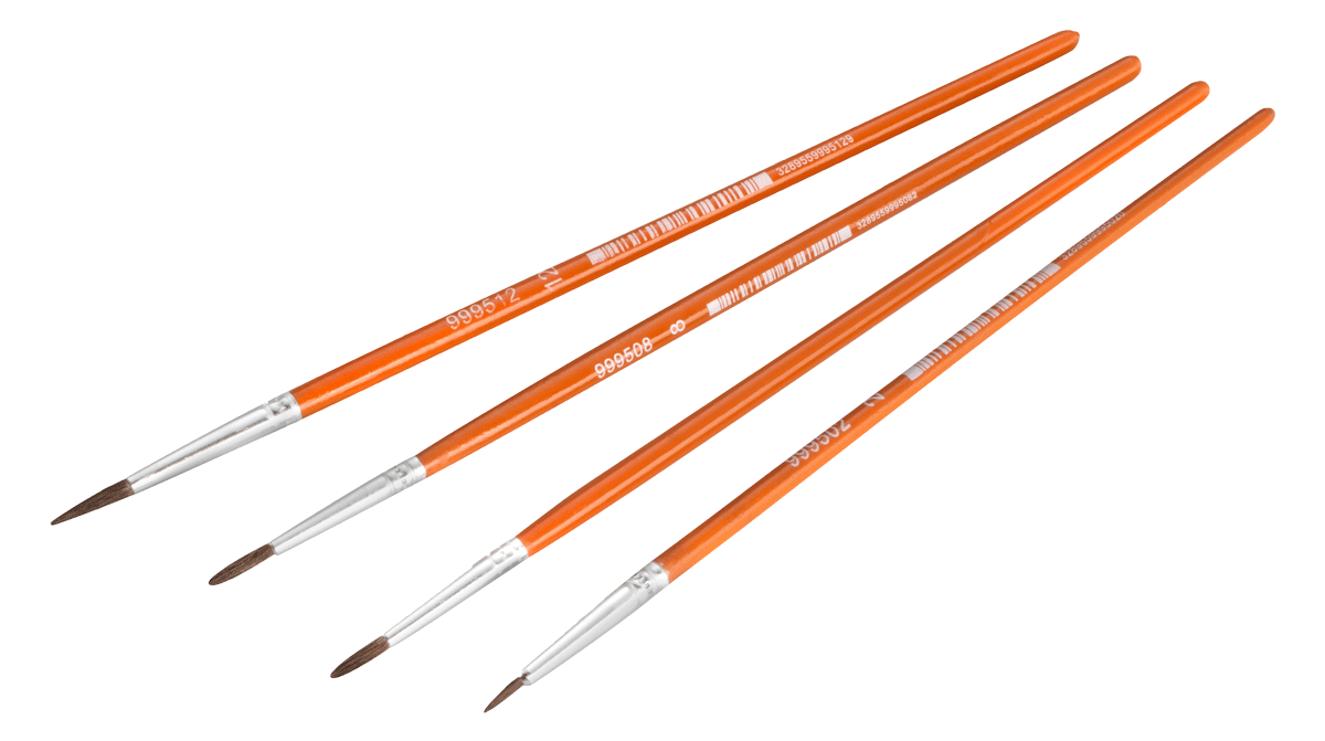 Satz Mit 4 Aquarelltafelpinseln Größe 2, 4, 6 Und 12 - Perfektes Werkzeug - 2917000